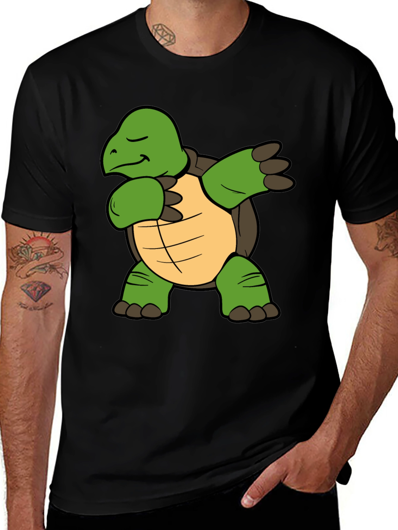 Dabbing Turtle T-Shirt - Funny Animal Graphic Tee