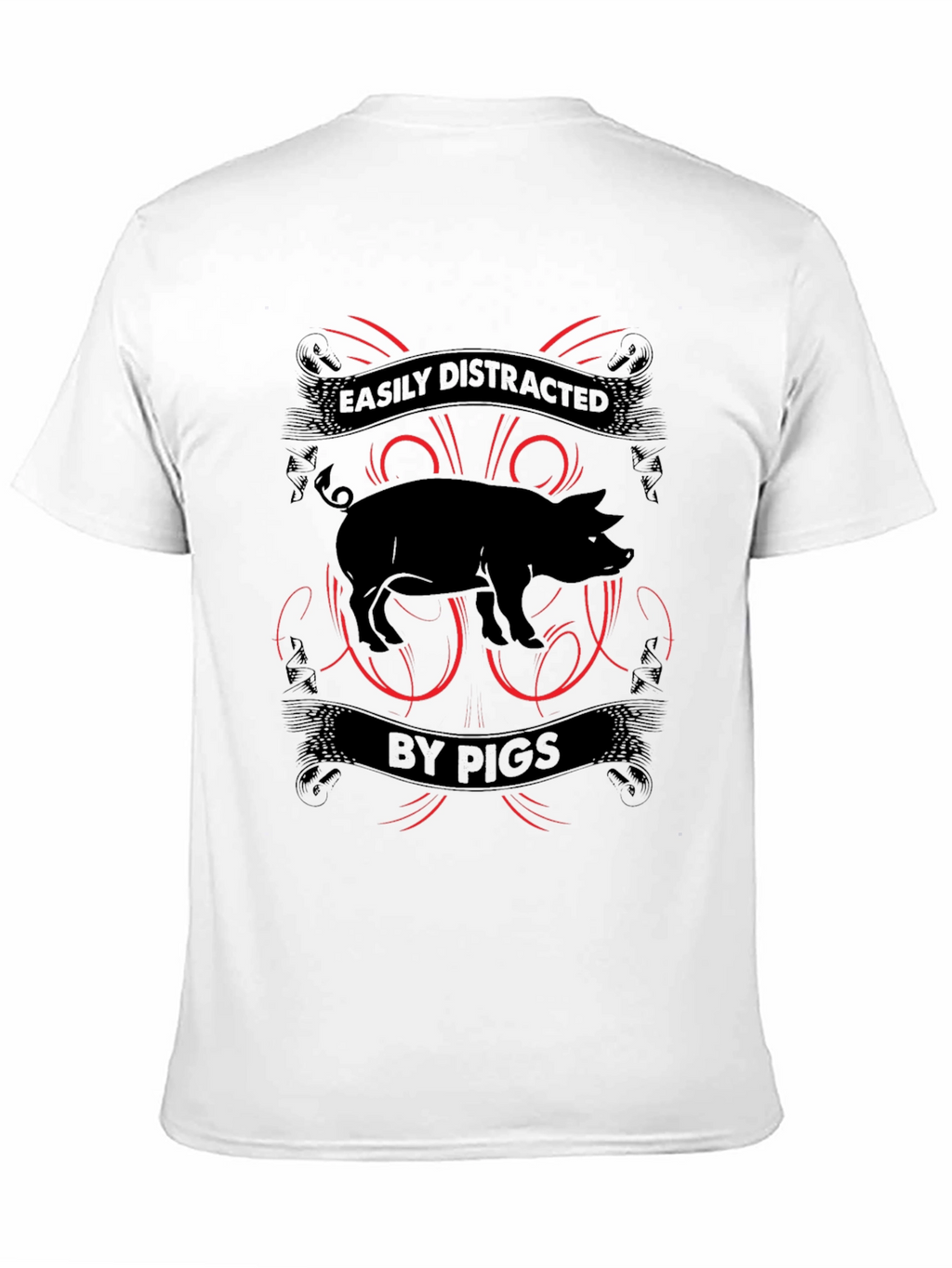 Easily Distracted By Pigs Mens T-shirt