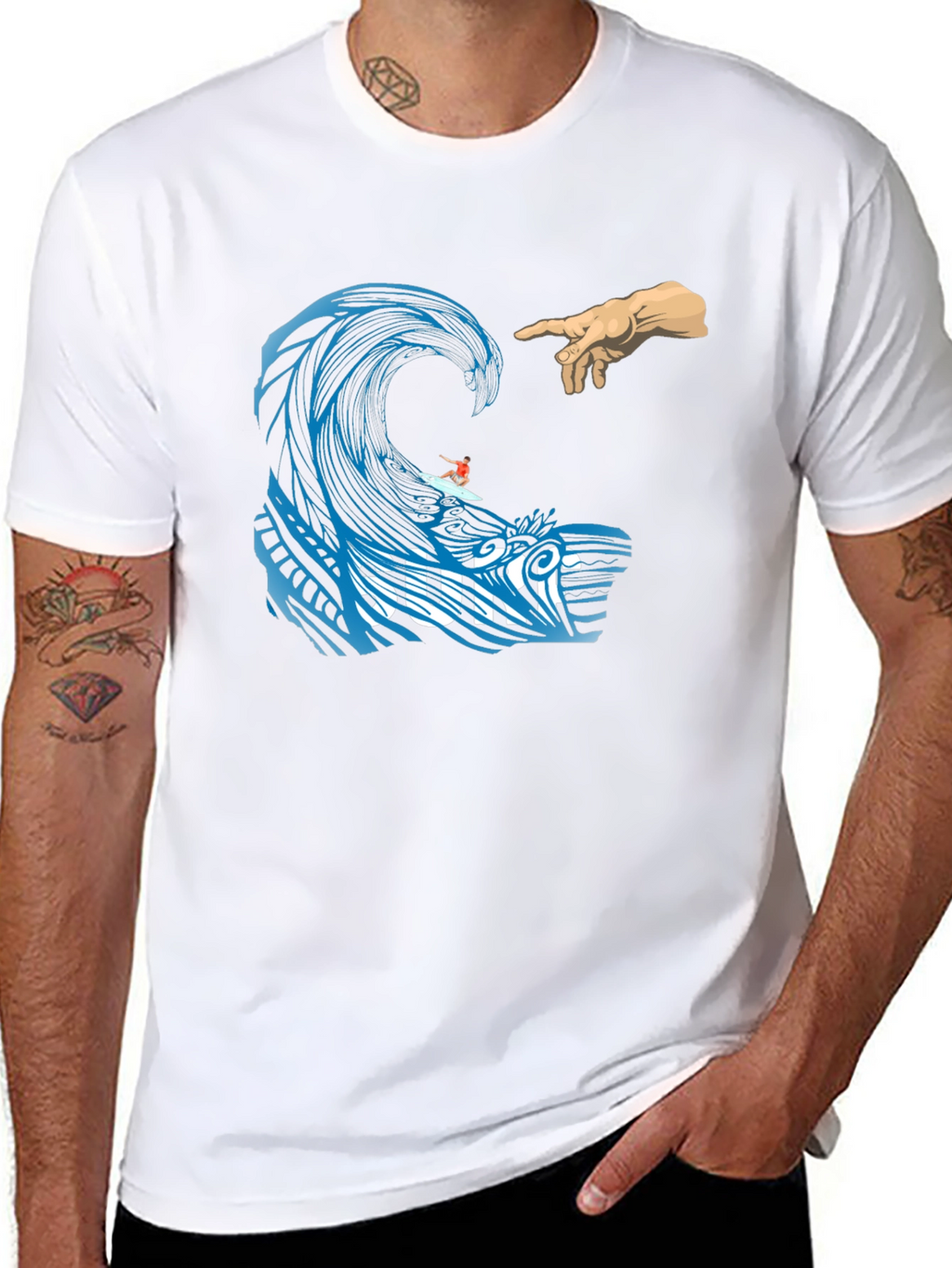 Surf Wave Creation T-Shirt - Unique Graphic Tee