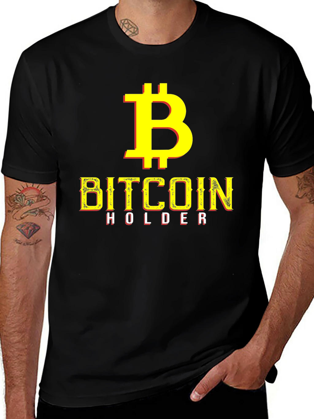 Bitcoin Holder Graphic T-Shirt - Black Crypto Tee