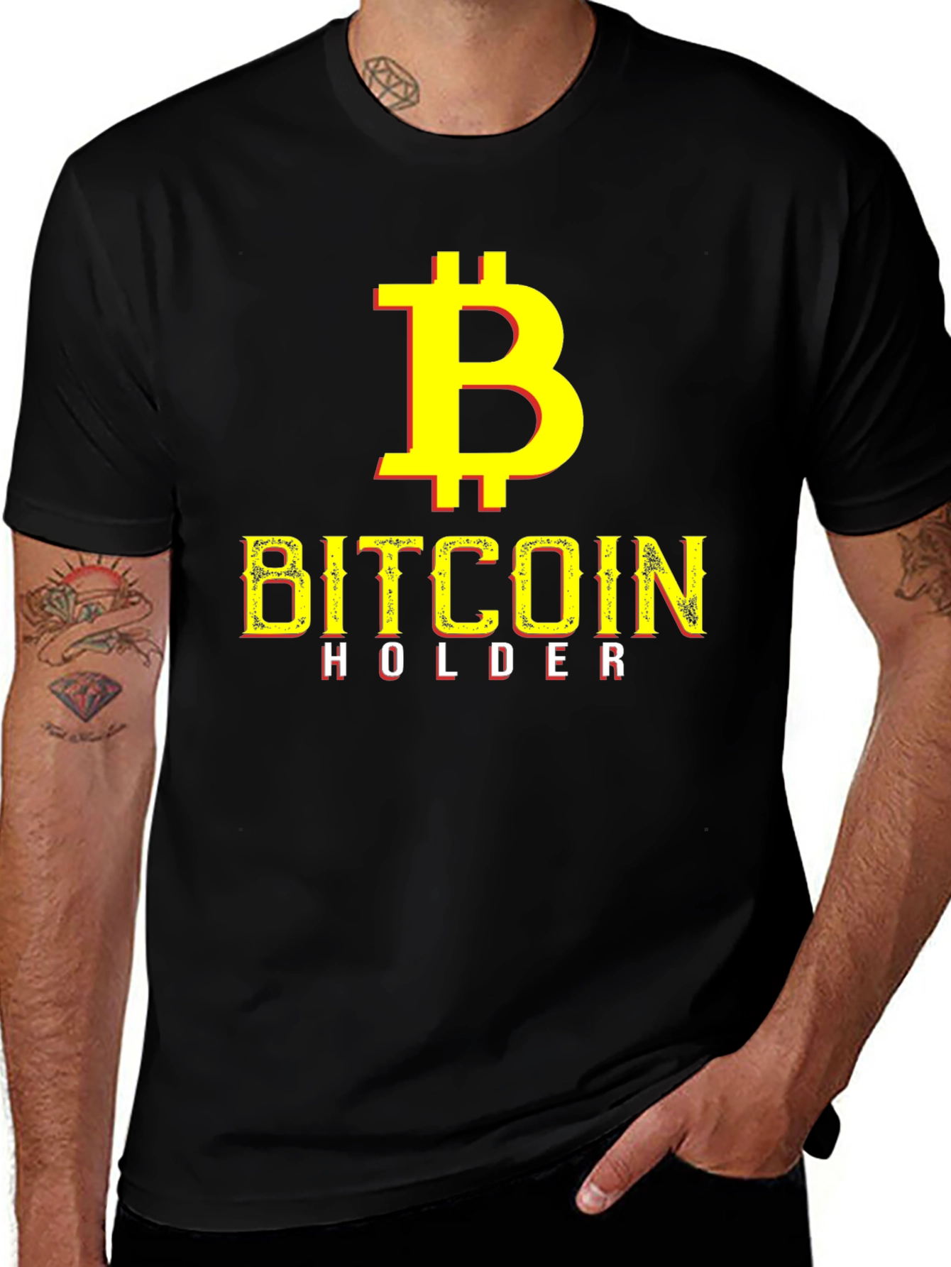 Bitcoin Holder Graphic T-Shirt - Black Crypto Tee