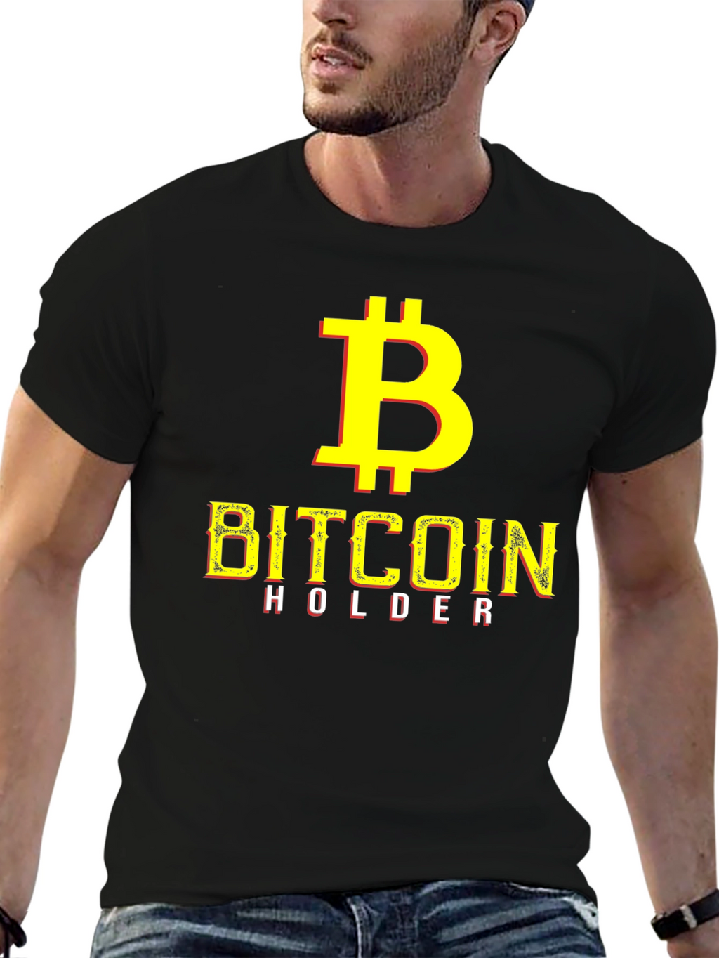 Bitcoin Holder Graphic T-Shirt - Black Crypto Tee
