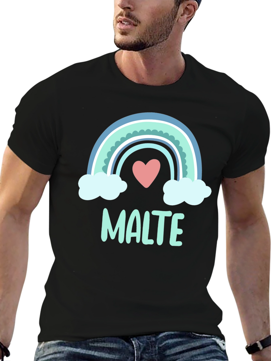 Rainbow Heart T-Shirt - Cute Casual Tee