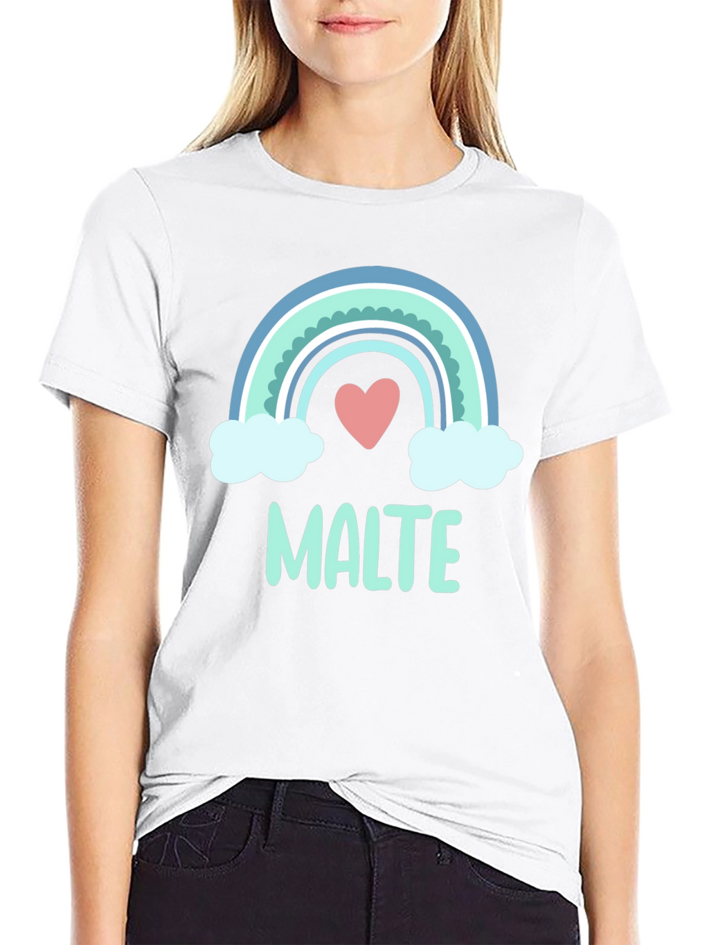 Rainbow Heart T-Shirt - Cute Casual Tee
