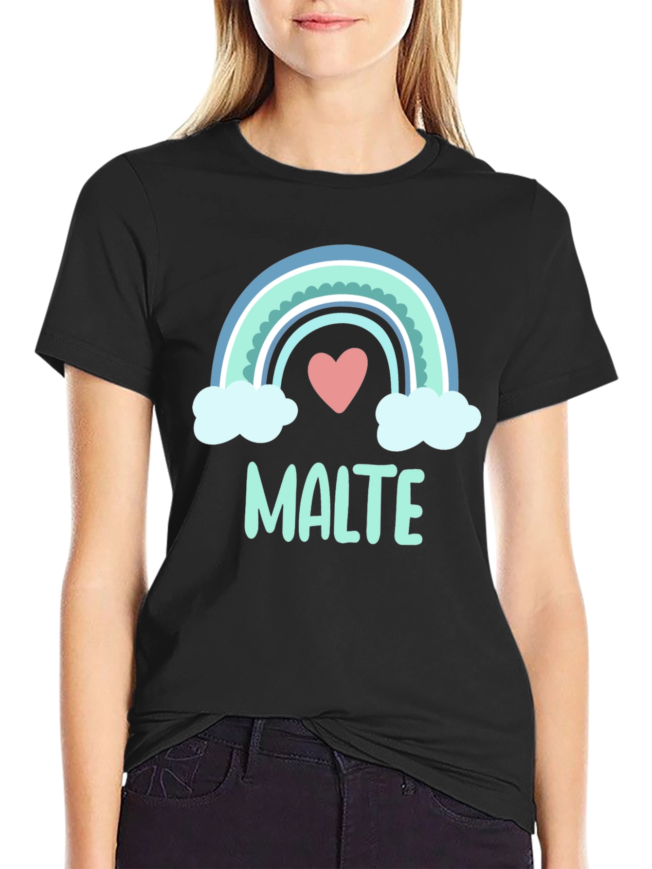 Rainbow Heart T-Shirt - Cute Casual Tee