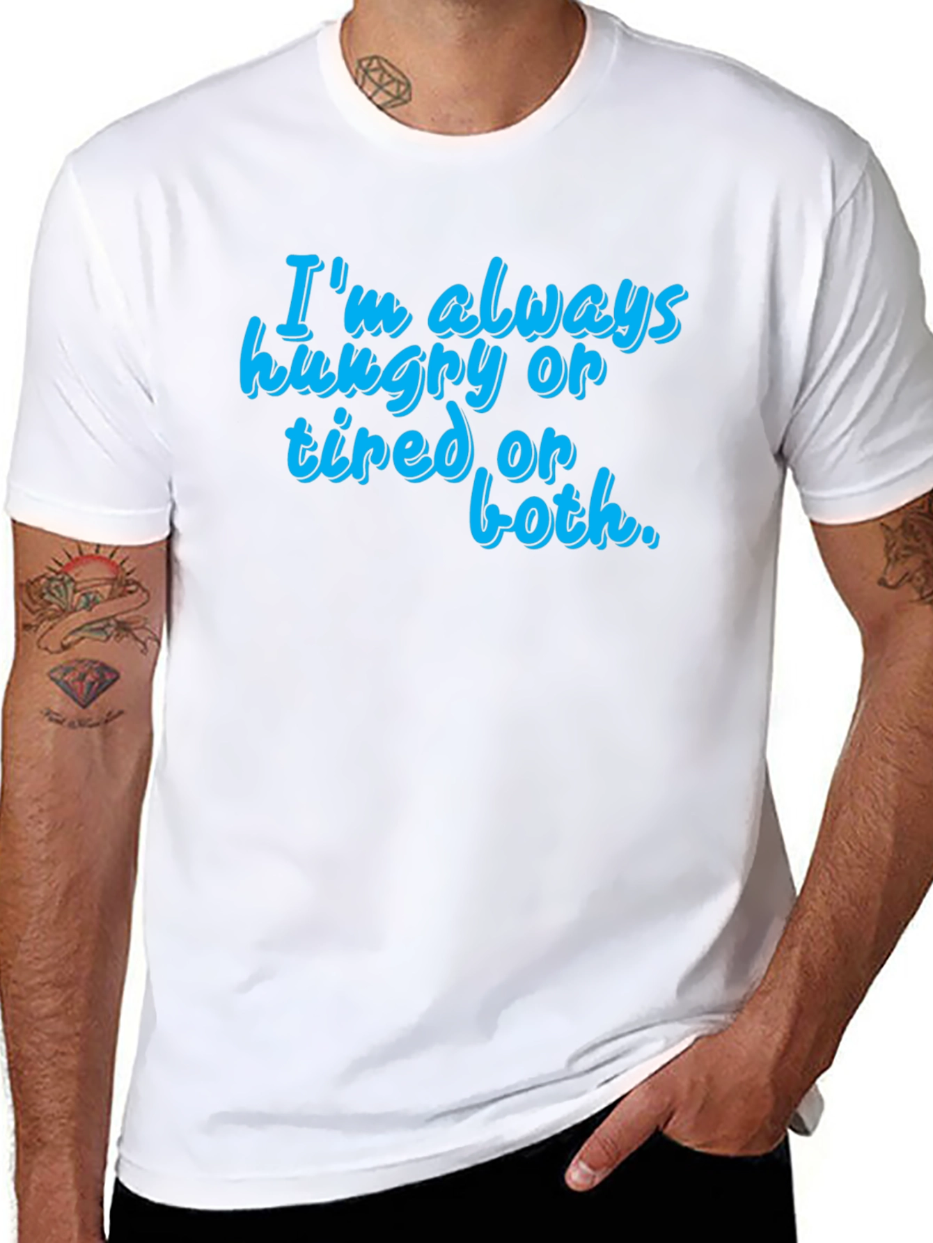 Funny Hungry Tired Graphic T-Shirt