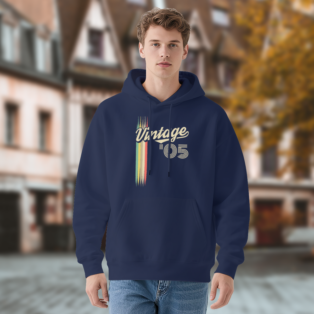 Vintage Retro Hoodie - Classic Design Graphic Sweatshirt for Old School Style