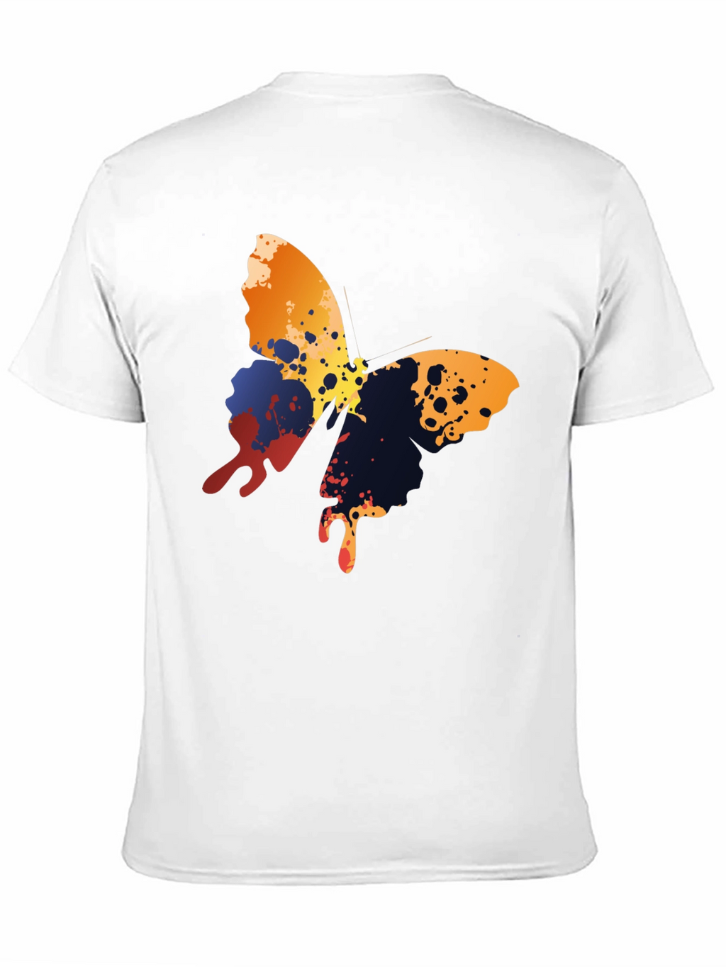 Butterfly Splash Graphic T-Shirt - Mens Black Tee