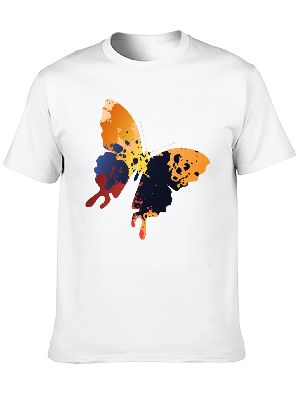 Butterfly Splash Graphic T-Shirt - Mens Black Tee