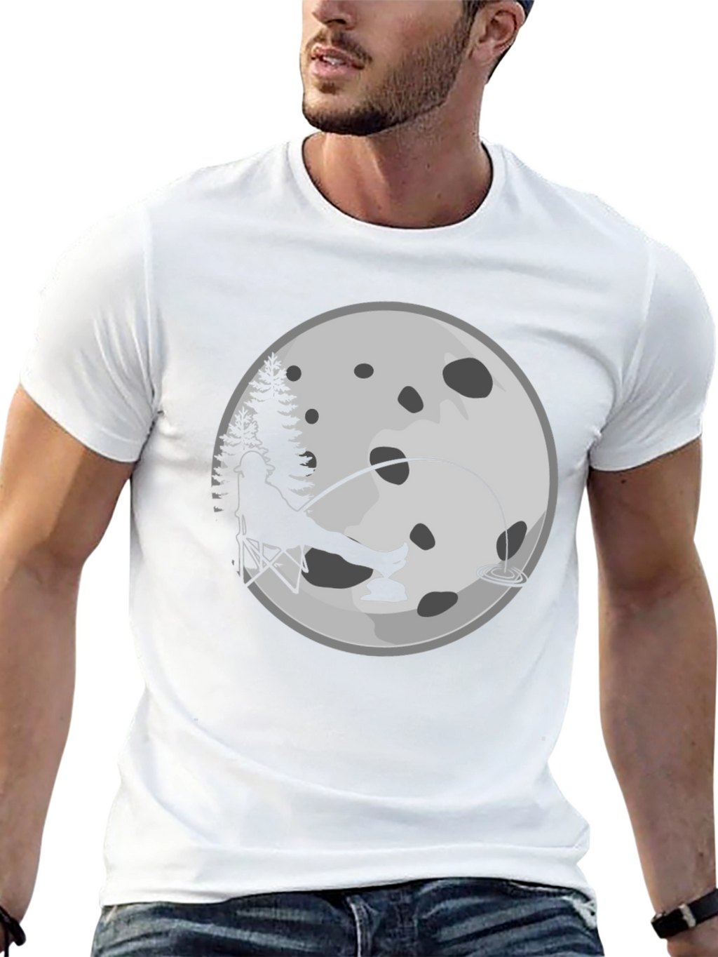 Fisherman Moon Graphic Tee