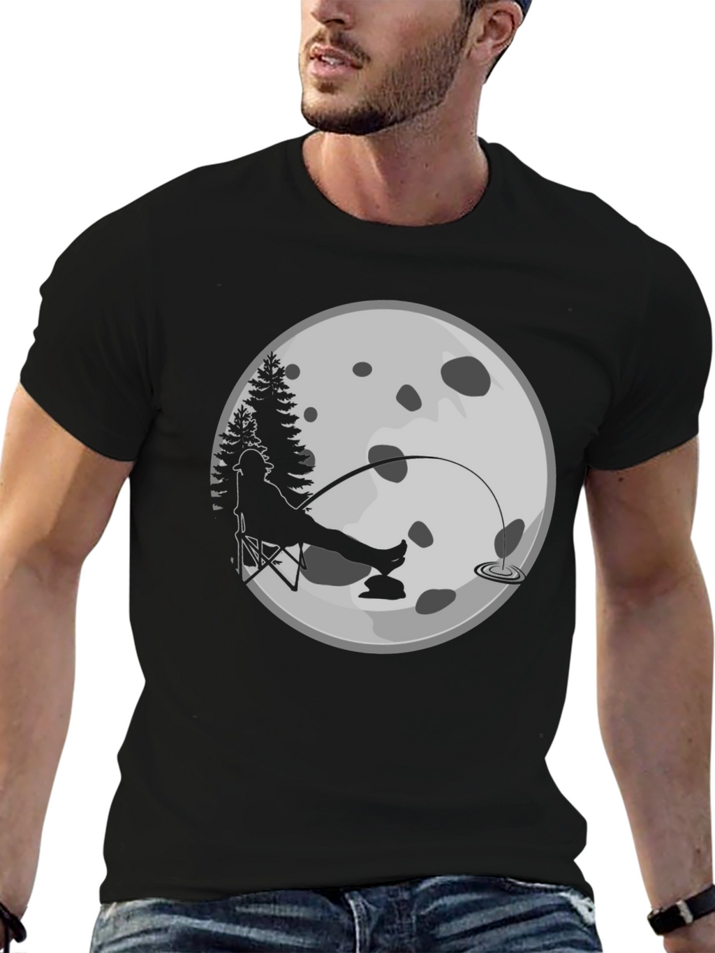 Fisherman Moon Graphic Tee