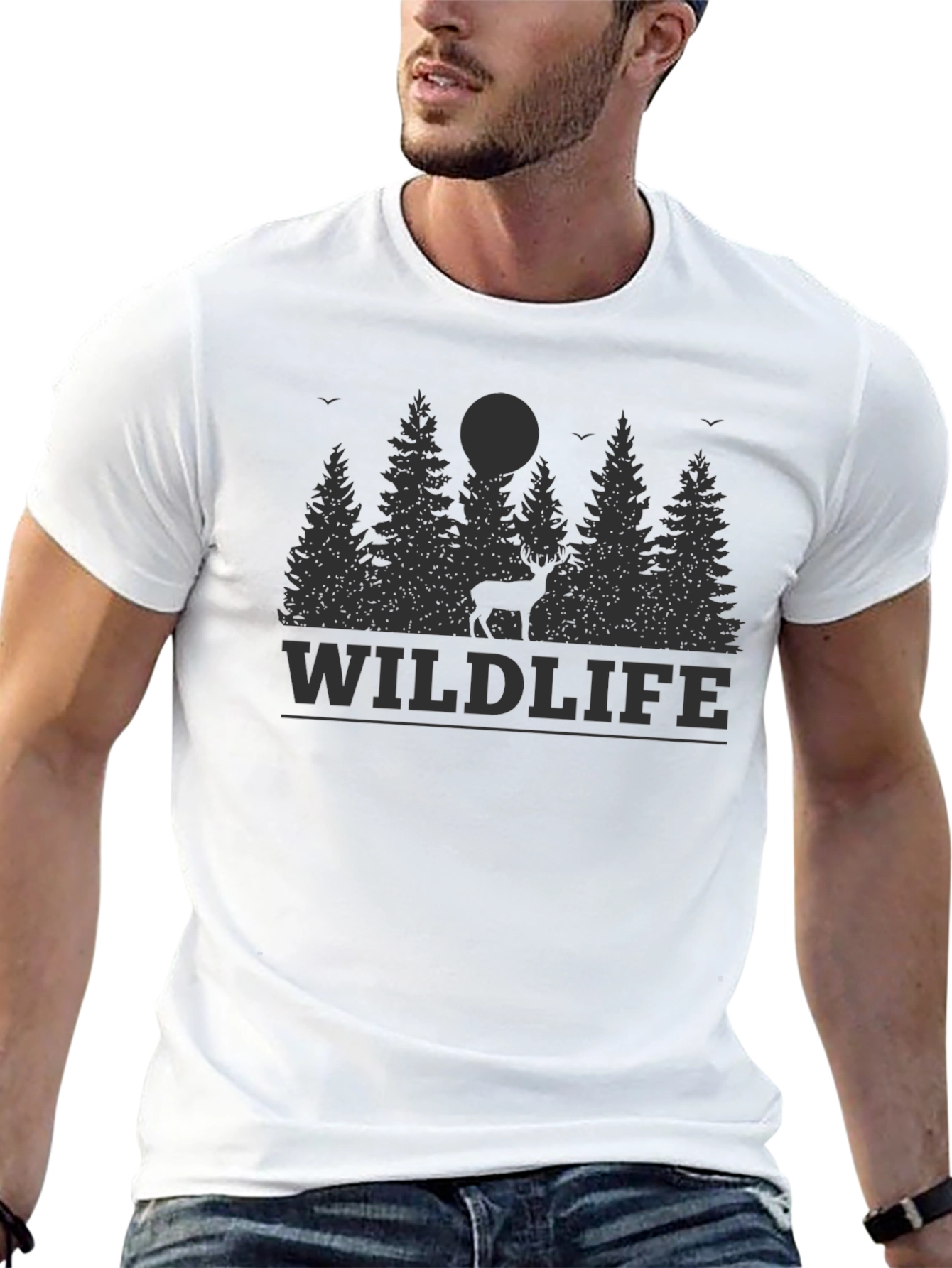Wildlife Graphic Print T-Shirt