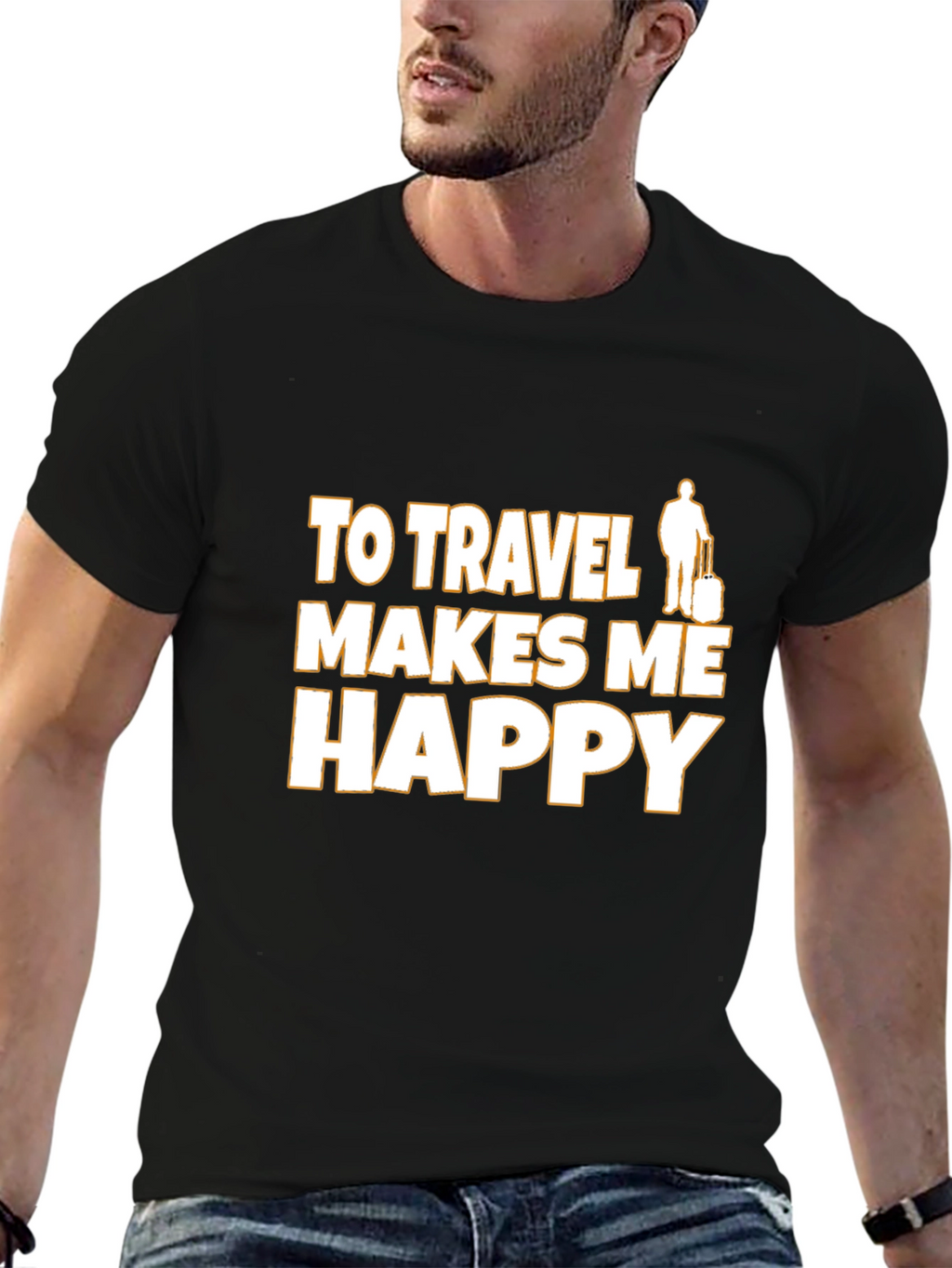 Travel Makes Me Happy Graphic Tee
