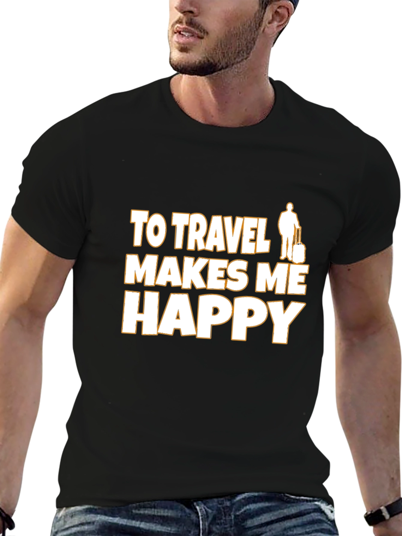Travel Makes Me Happy Graphic Tee