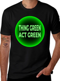 Think Green Act Green Black T-Shirt