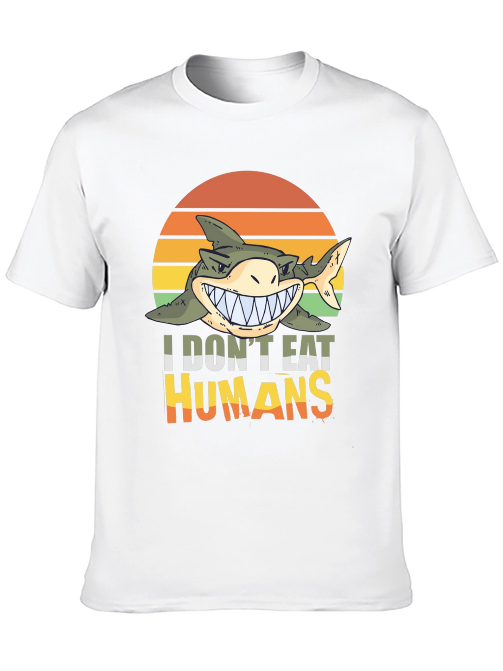 Funny Shark I Dont Eat Humans Graphic Tee