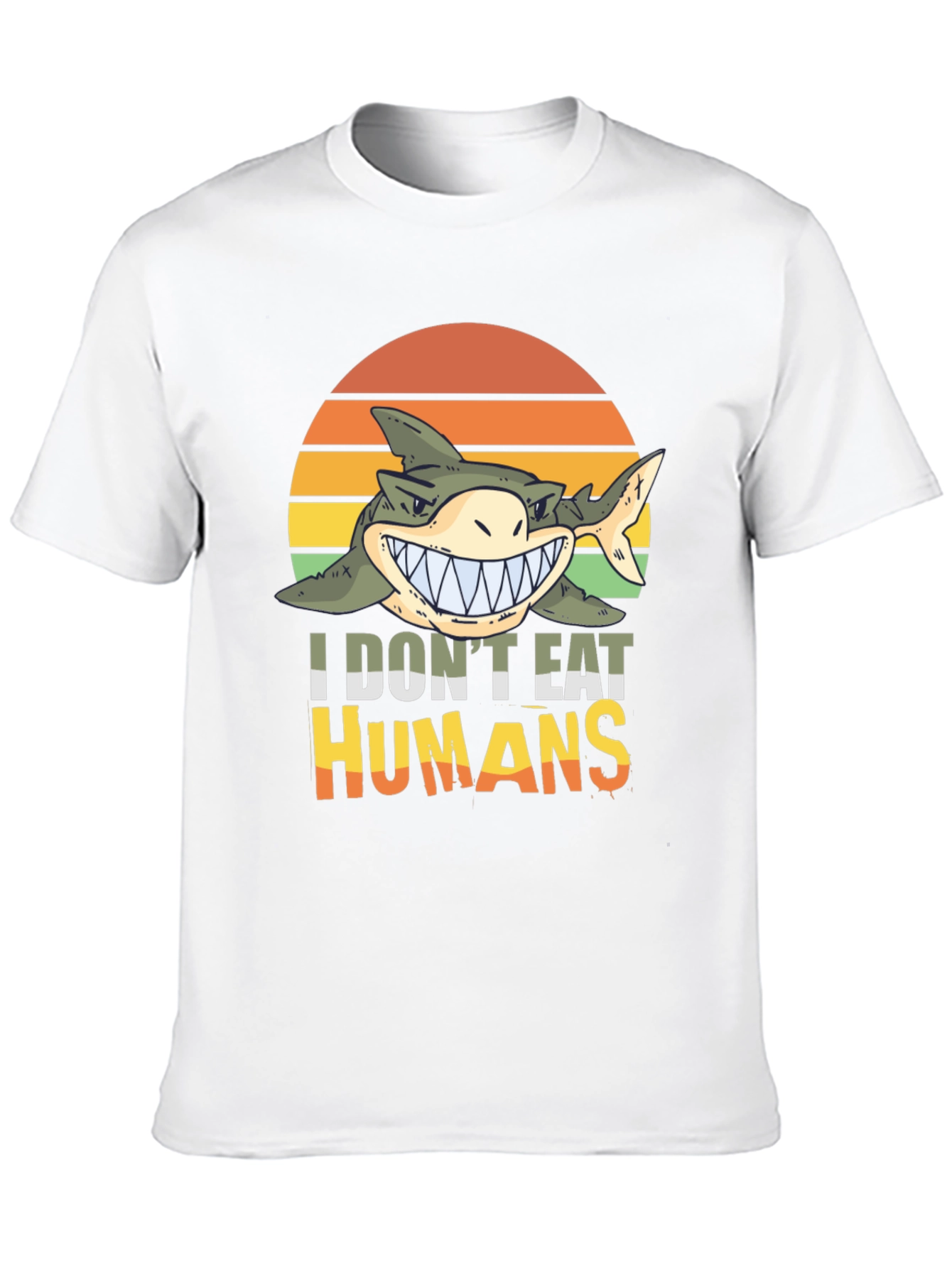 Funny Shark I Dont Eat Humans Graphic Tee
