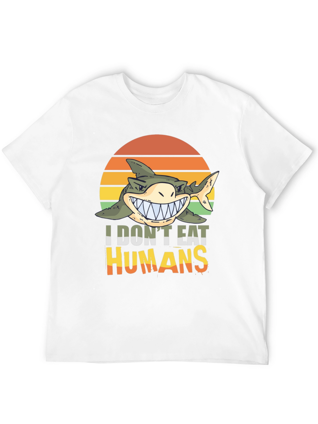 Funny Shark I Dont Eat Humans Graphic Tee