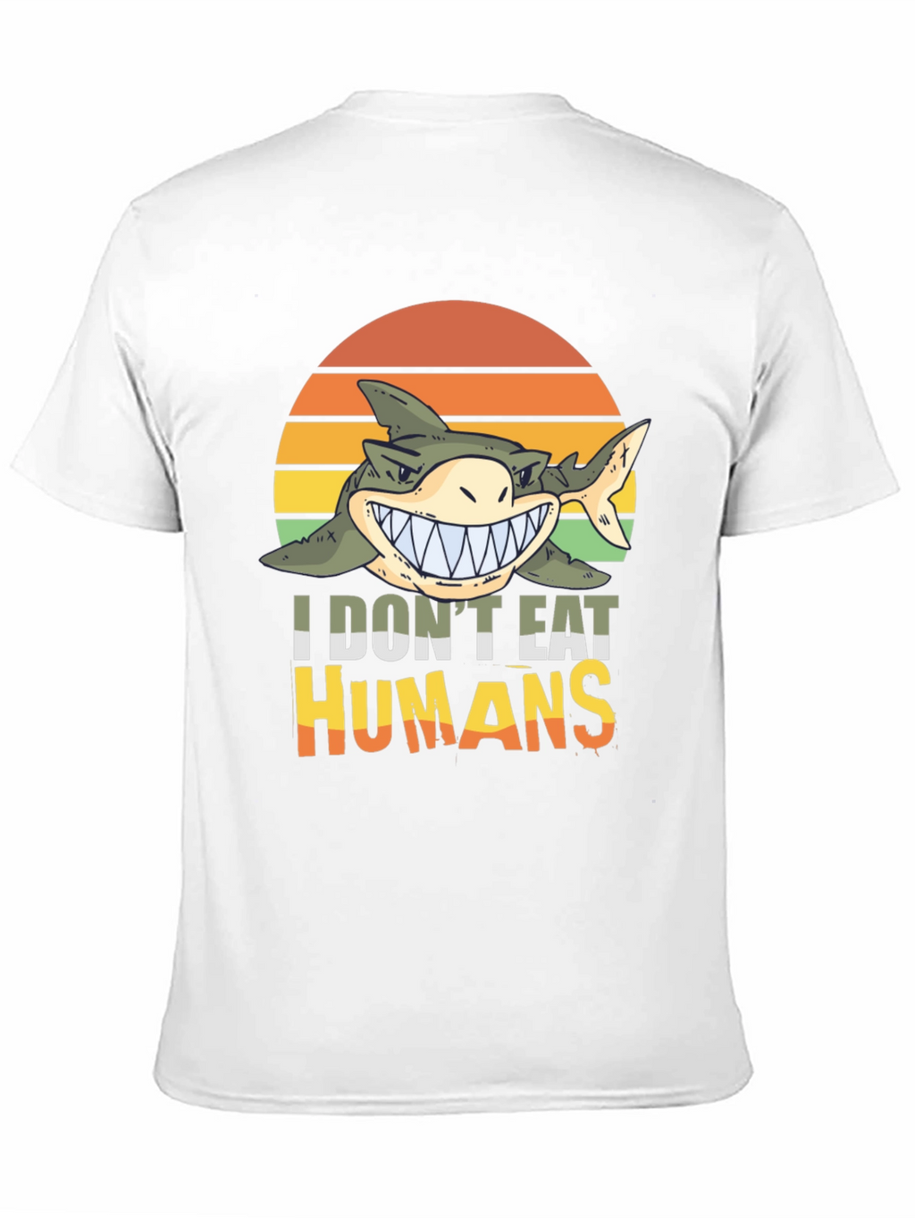 Funny Shark I Dont Eat Humans Graphic Tee