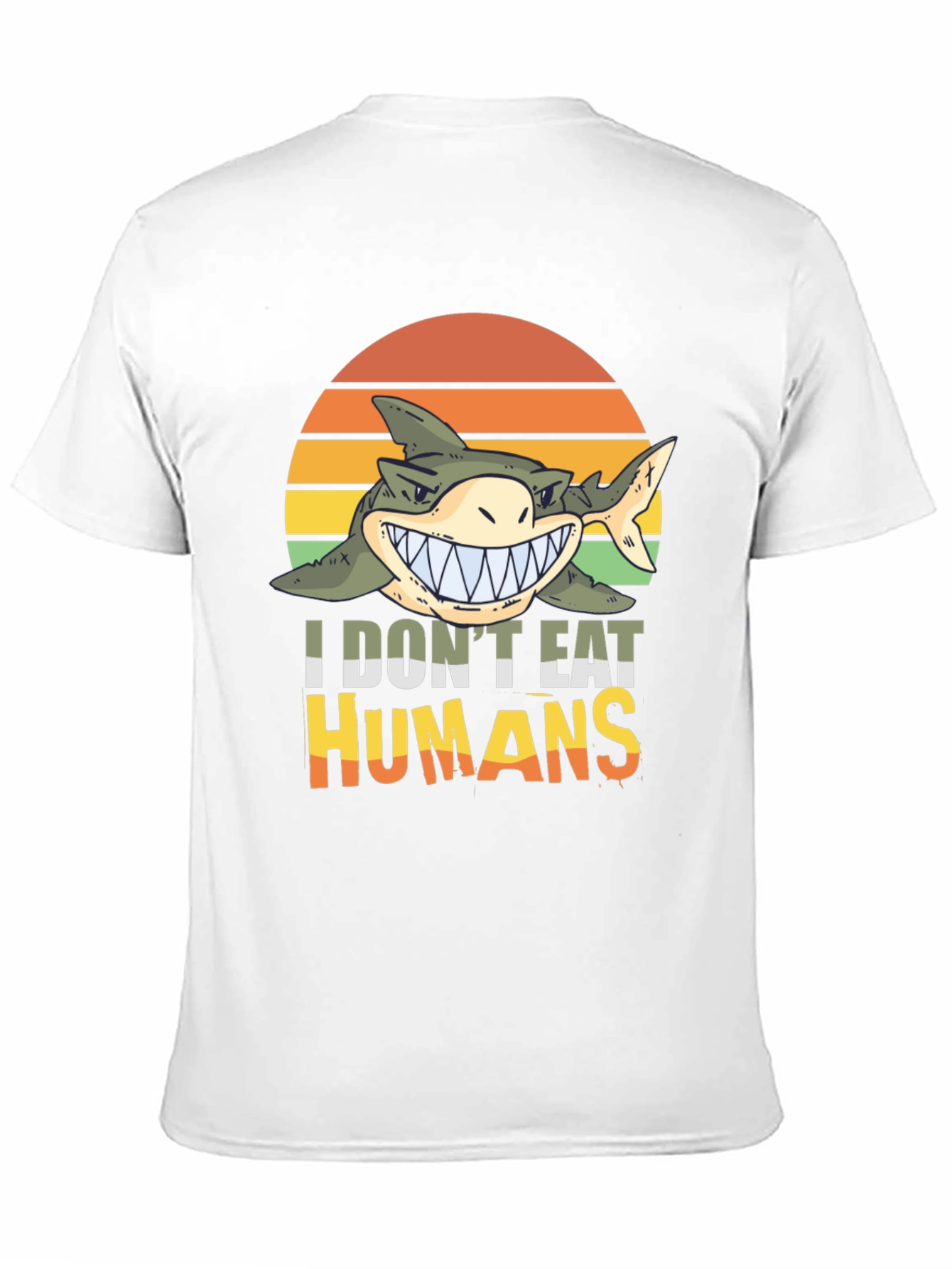 Funny Shark I Dont Eat Humans Graphic Tee