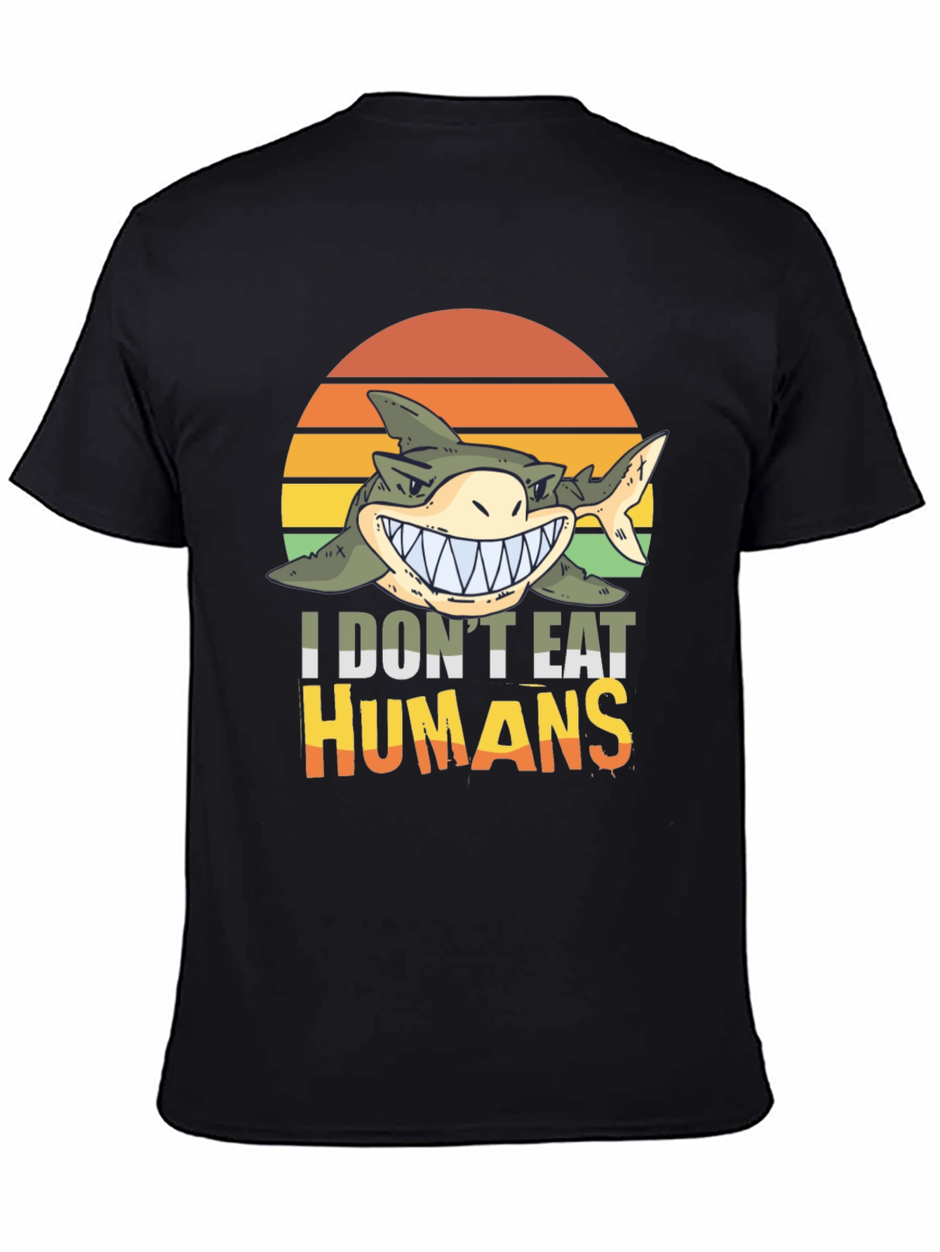 Funny Shark I Dont Eat Humans Graphic Tee
