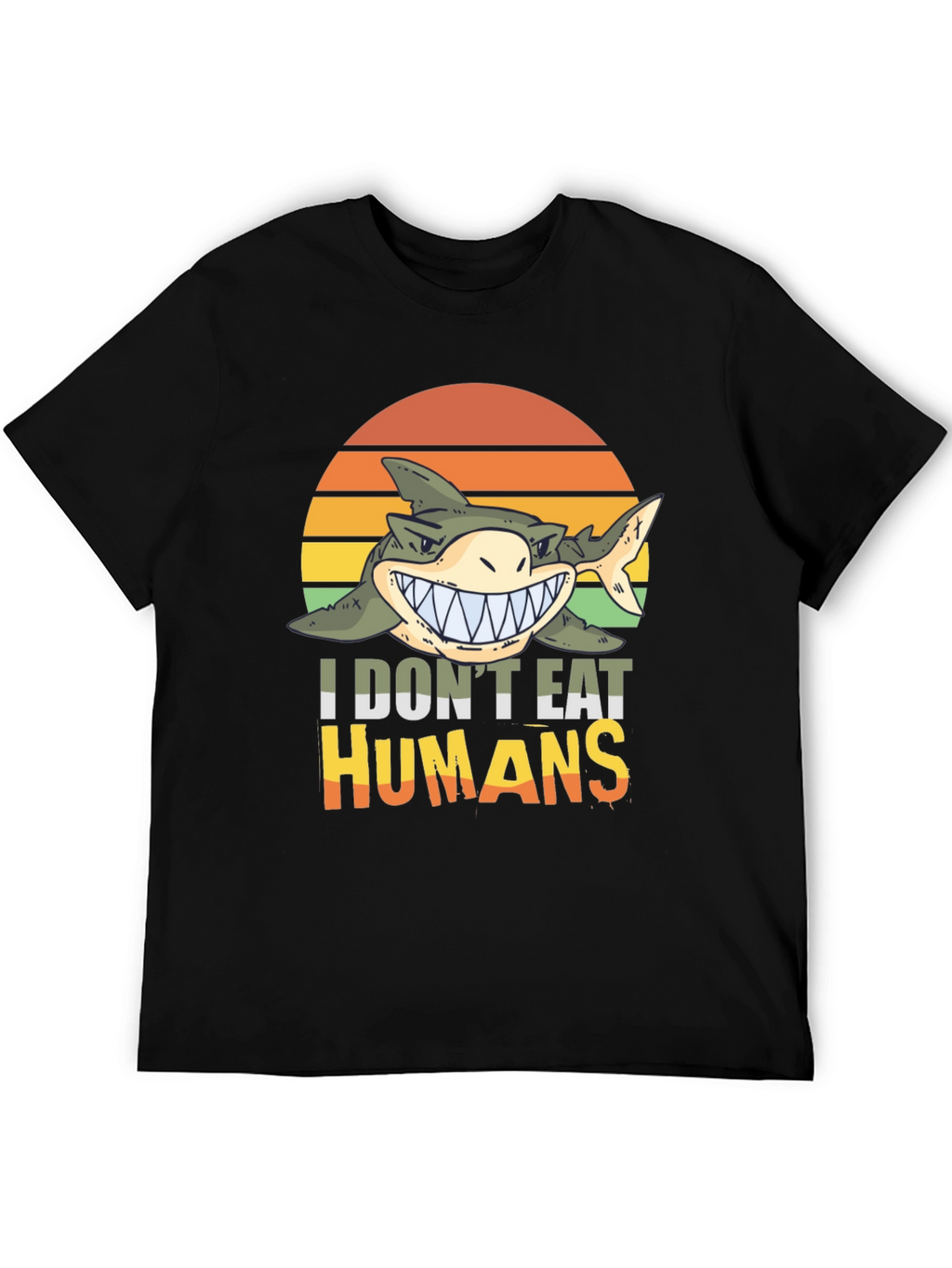 Funny Shark I Dont Eat Humans Graphic Tee