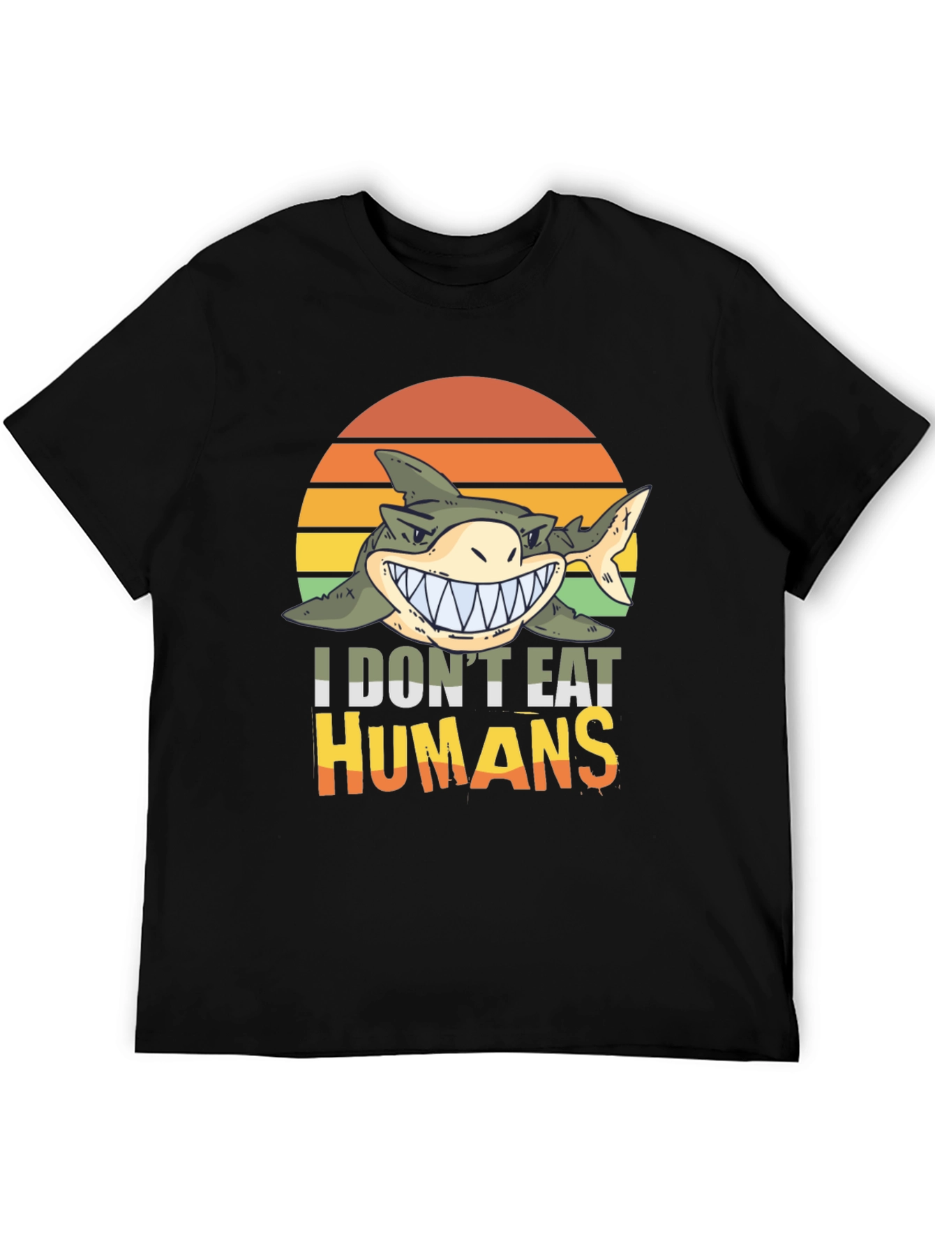Funny Shark I Dont Eat Humans Graphic Tee