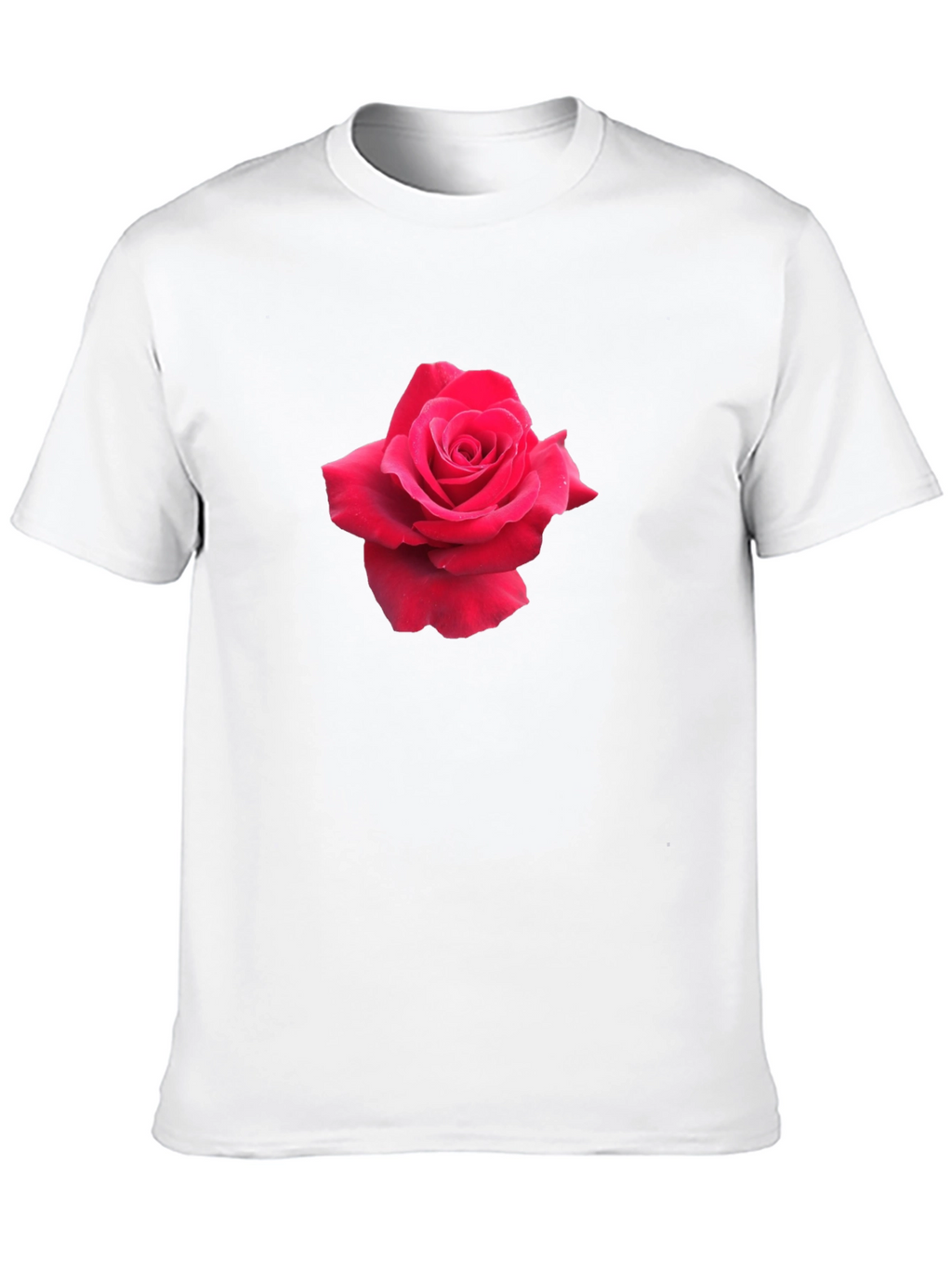 Rose Graphic Tee - Black Casual Cotton T-Shirt