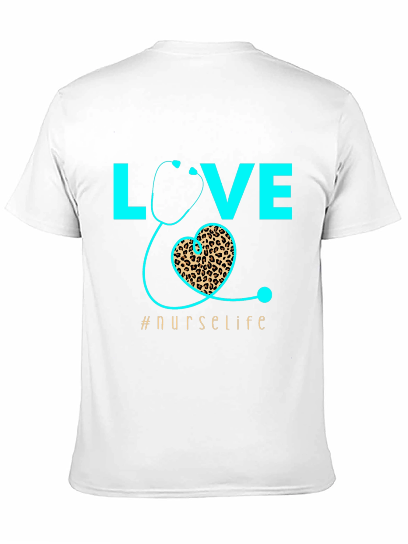 Nurse Life T-Shirt - Love Heart Stethoscope Design