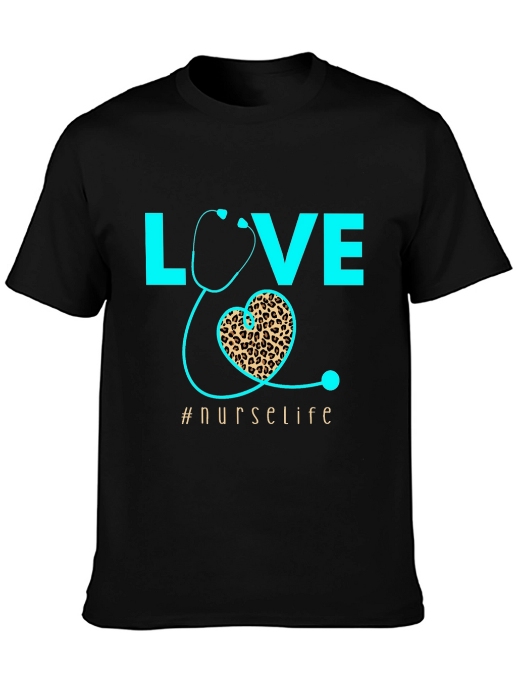 Nurse Life T-Shirt - Love Heart Stethoscope Design