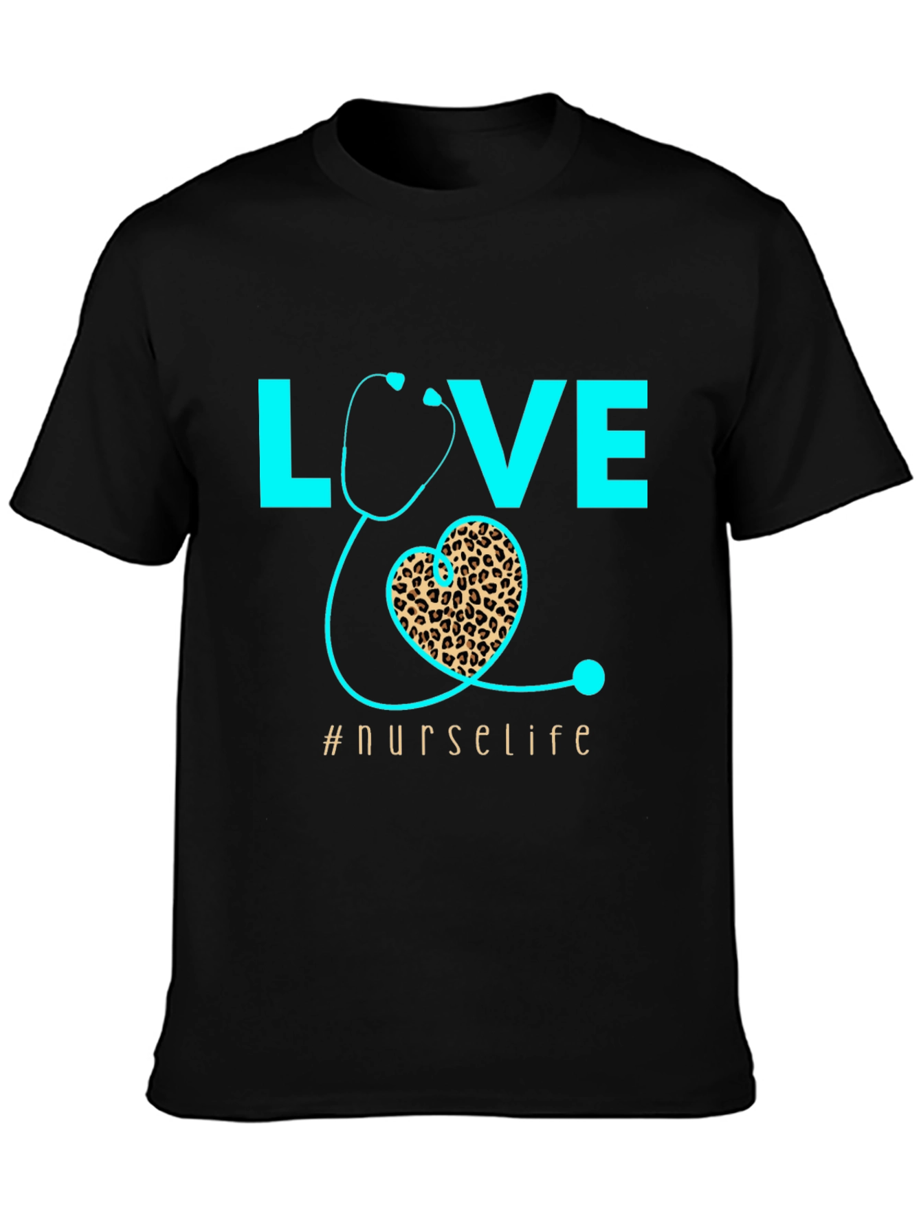Nurse Life T-Shirt - Love Heart Stethoscope Design