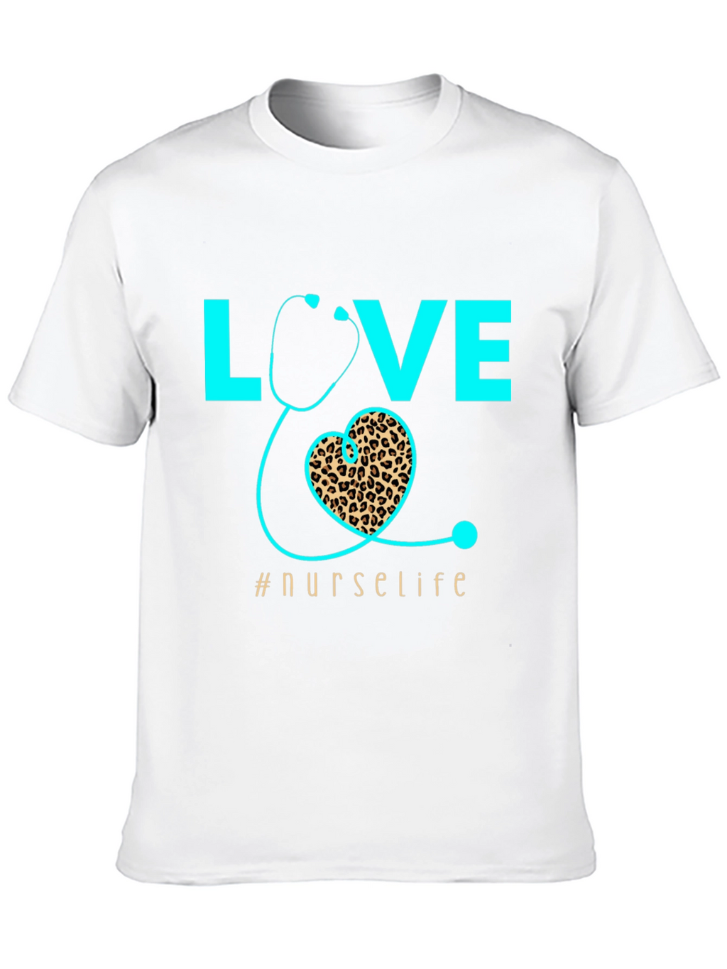 Nurse Life T-Shirt - Love Heart Stethoscope Design