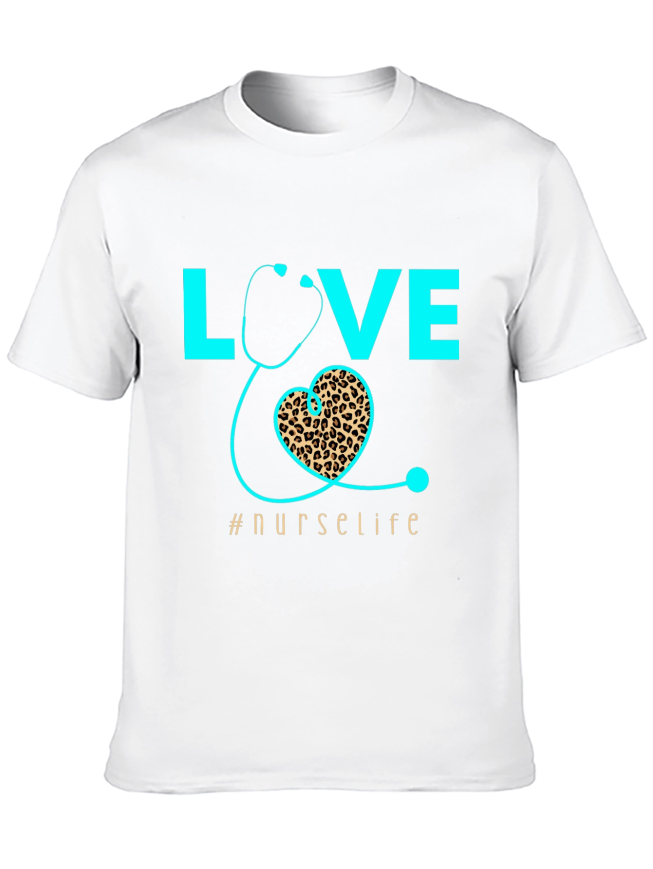 Nurse Life T-Shirt - Love Heart Stethoscope Design