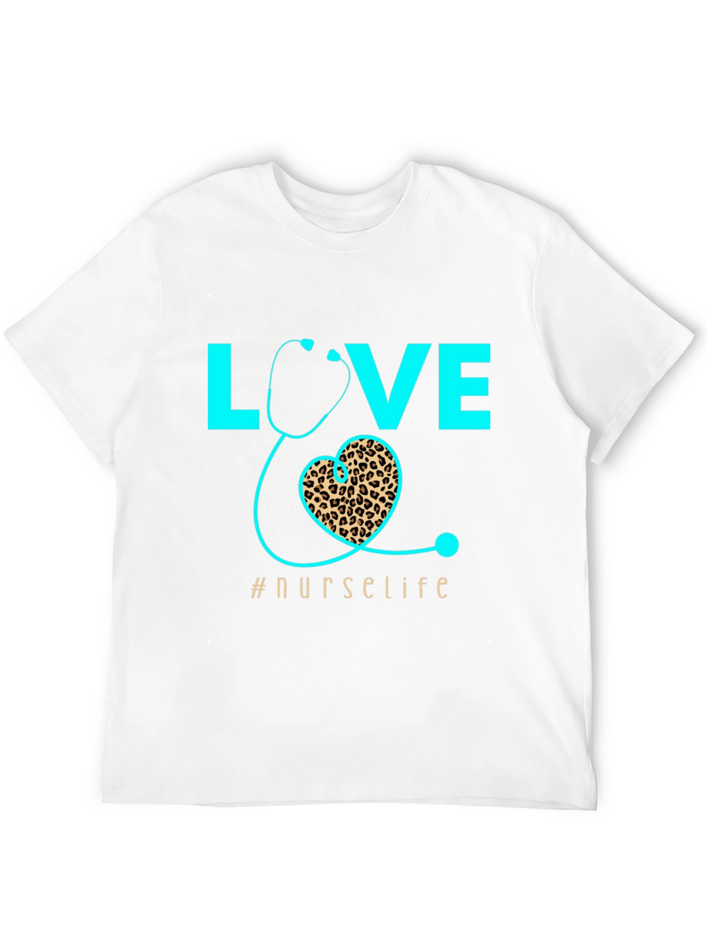 Nurse Life T-Shirt - Love Heart Stethoscope Design