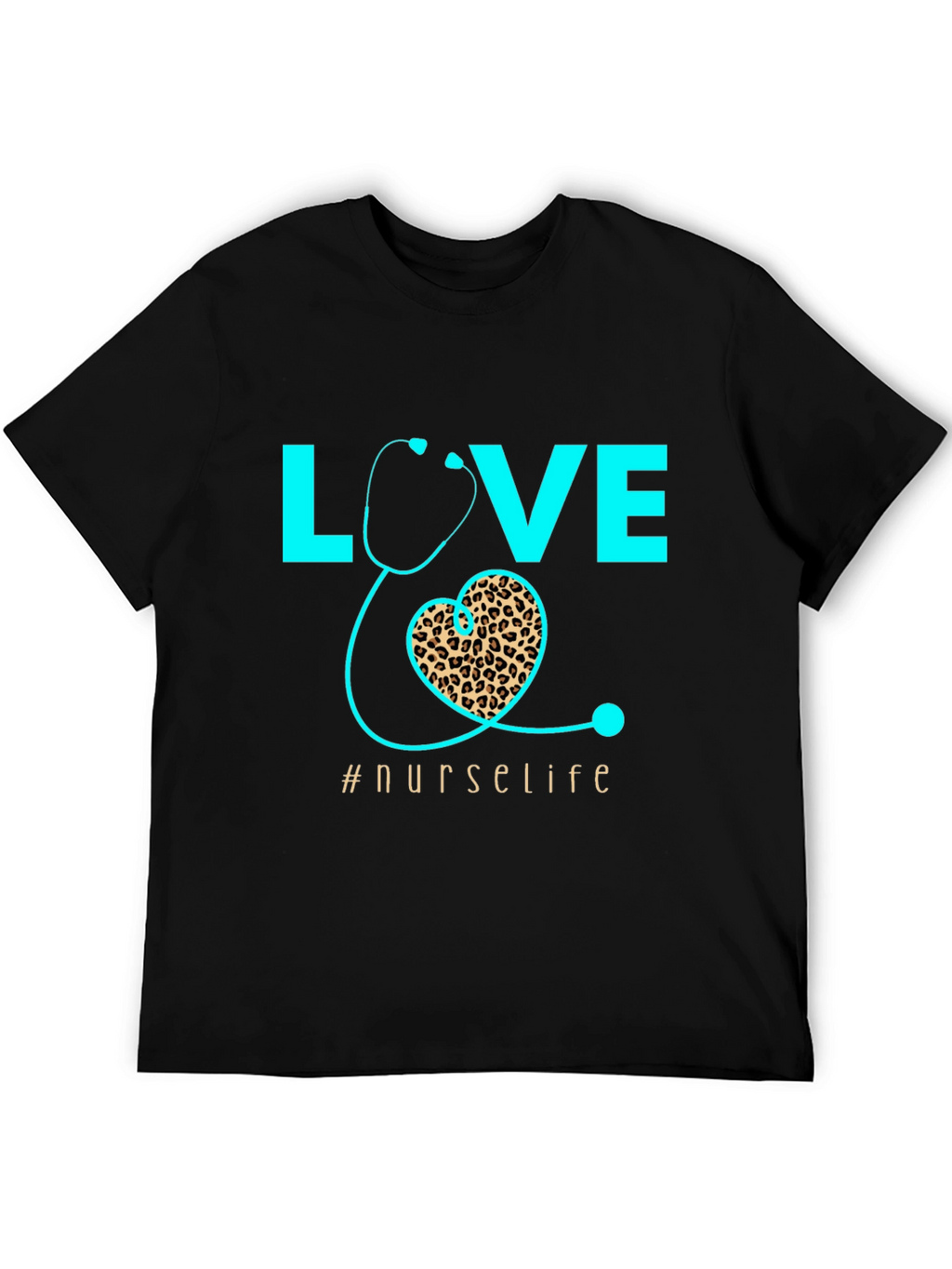Nurse Life T-Shirt - Love Heart Stethoscope Design