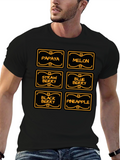 Fruit Variety Graphic T-Shirt - Black