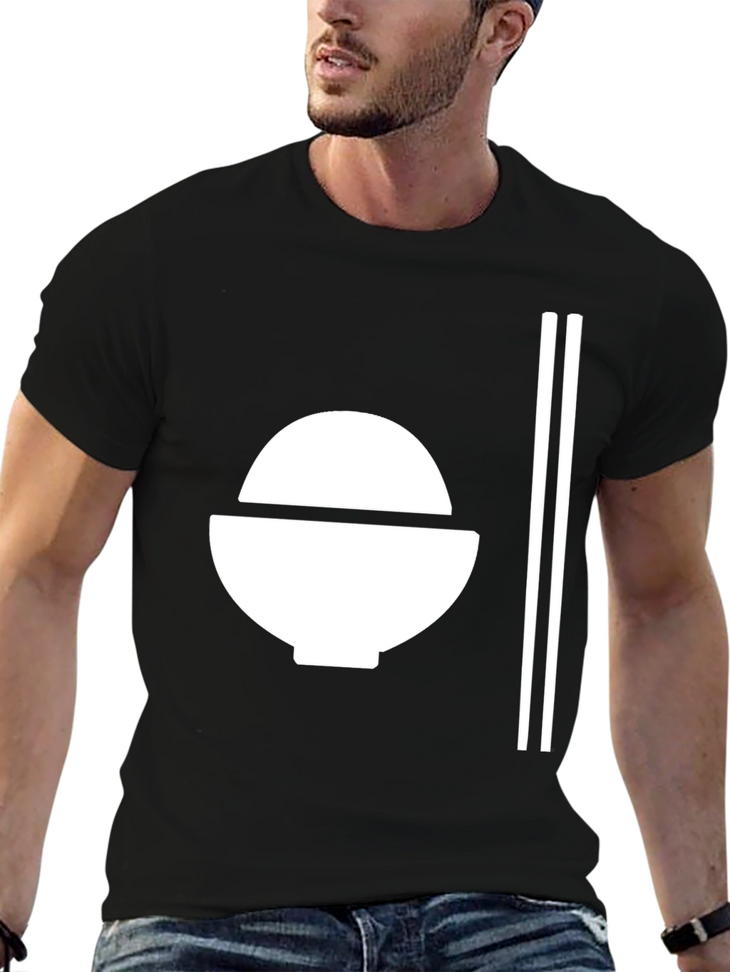 Rice Bowl T-Shirt - Stylish Asian Food Graphic Tee