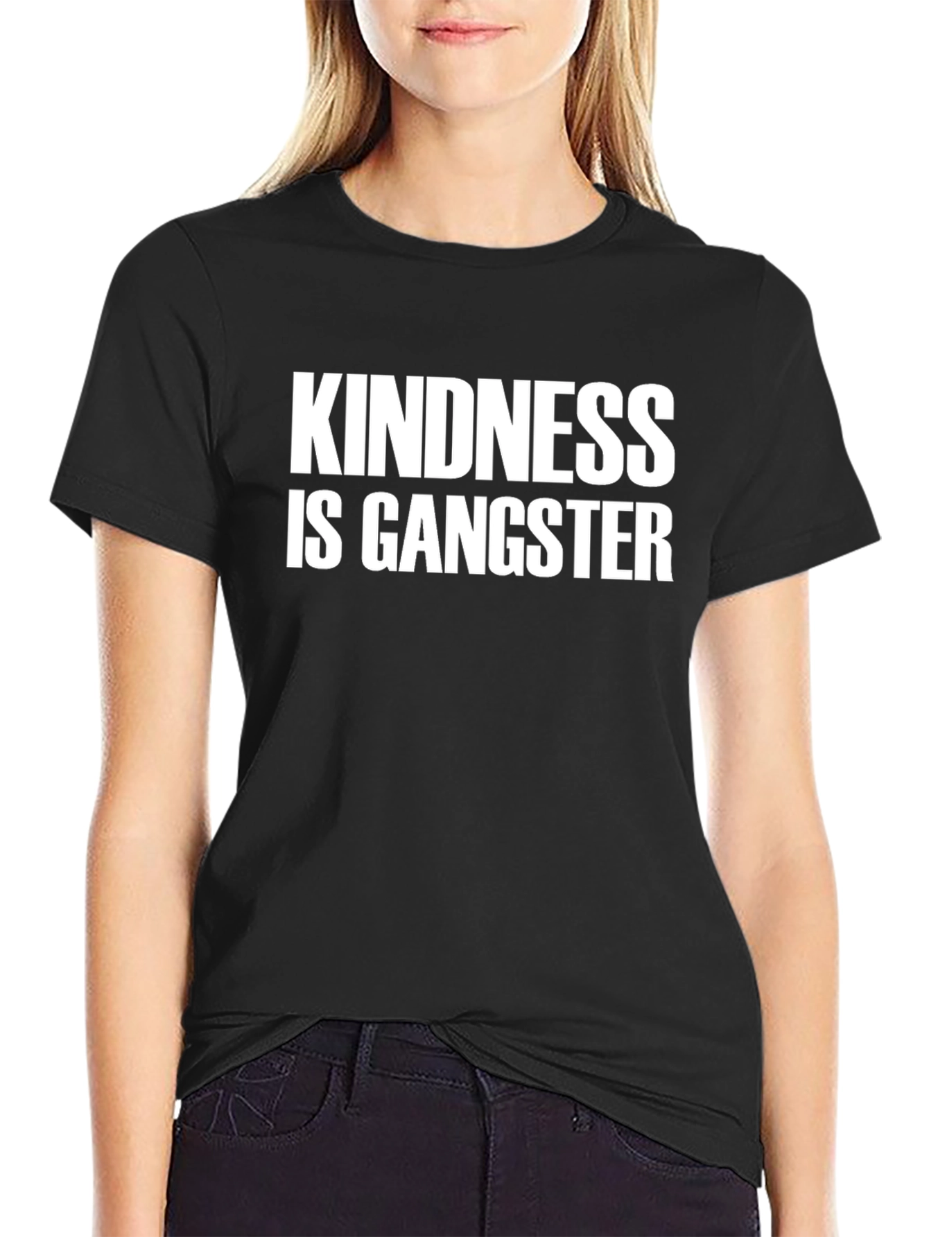 Kindness is Gangster Black Graphic Tee