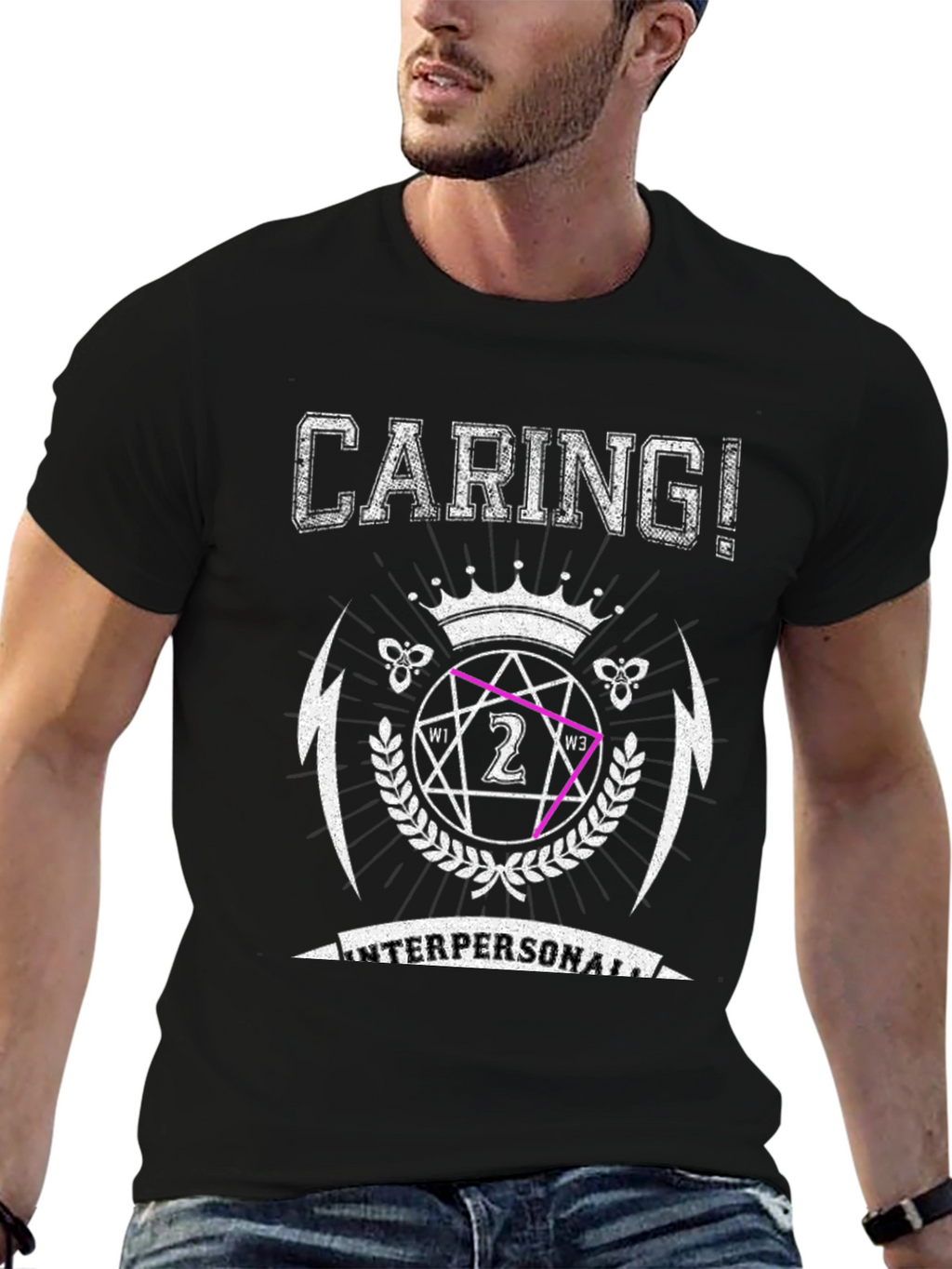 Caring! Interpersonal Graphic Print T-Shirt