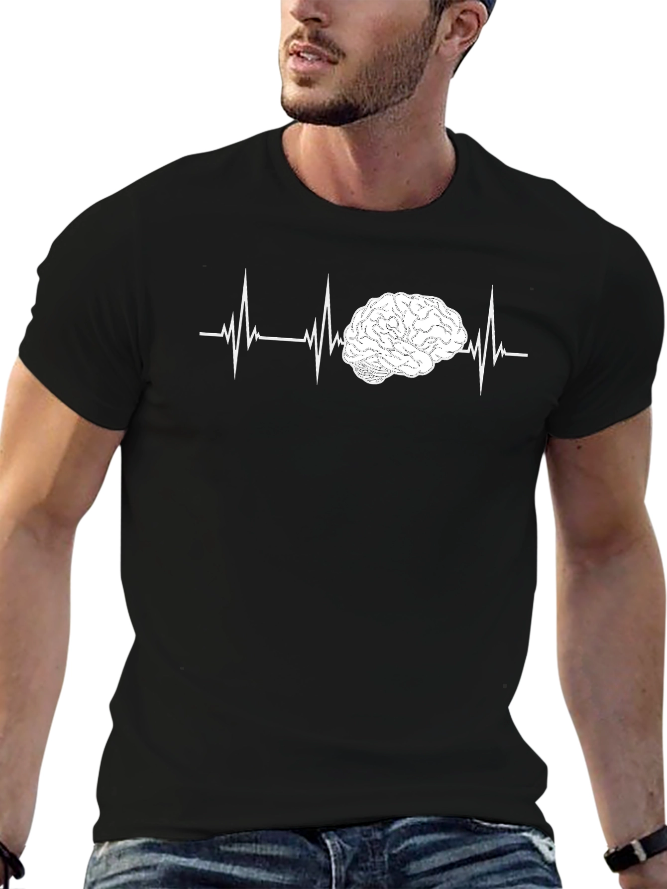 Brain Heartbeat T-Shirt - Think Smart!