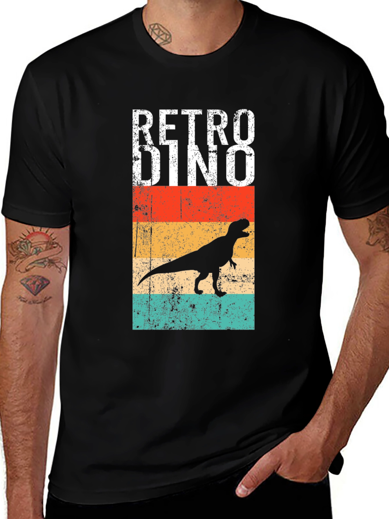 Retro Dino Graphic Tee - Vintage Style T-Shirt