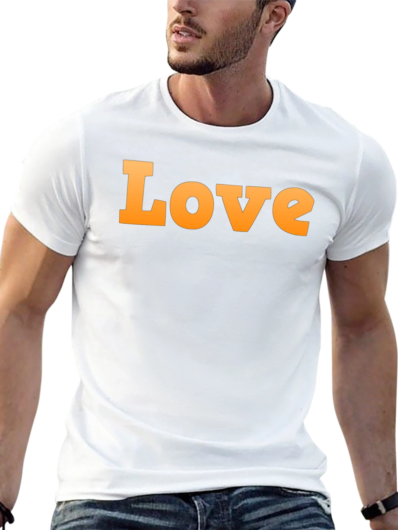 Love Graphic Print Crew Neck T-Shirt