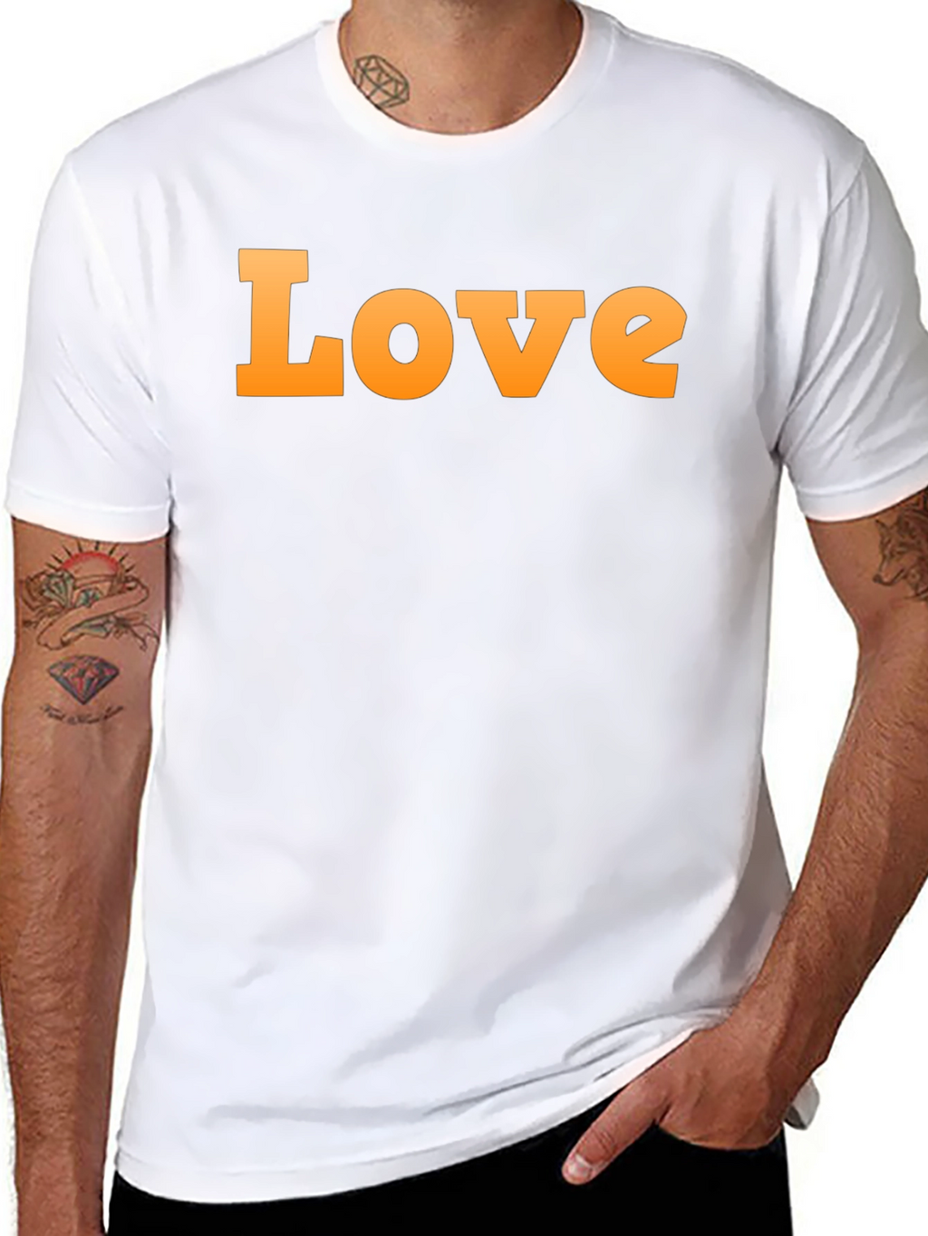 Love Graphic Print Crew Neck T-Shirt