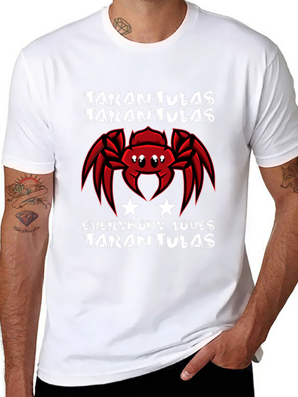 Tarantula Lover Black T-Shirt Graphic Tee