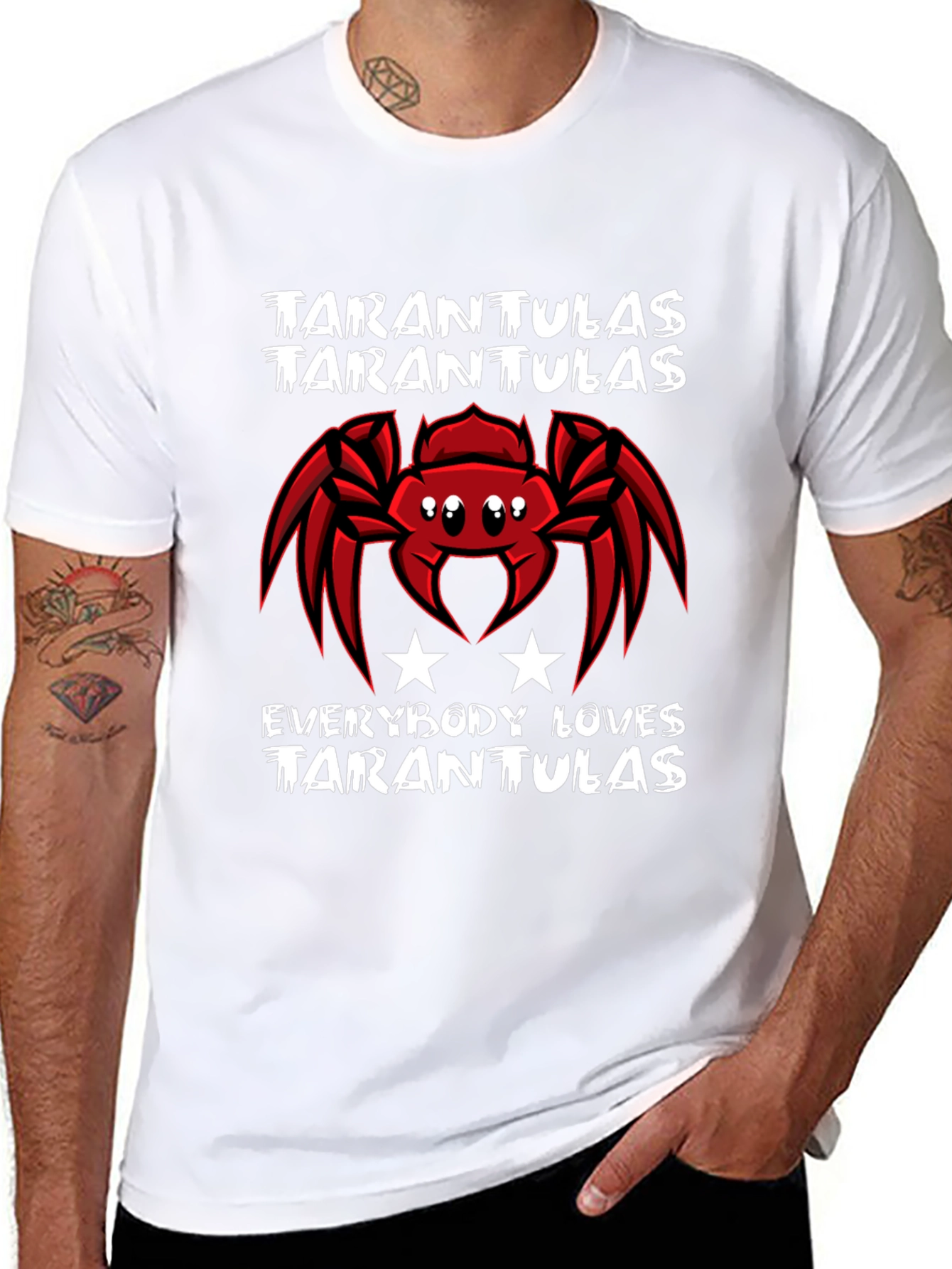 Tarantula Lover Black T-Shirt Graphic Tee