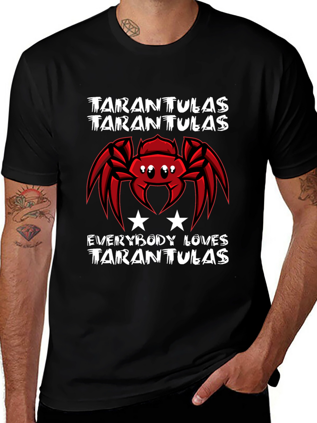 Tarantula Lover Black T-Shirt Graphic Tee
