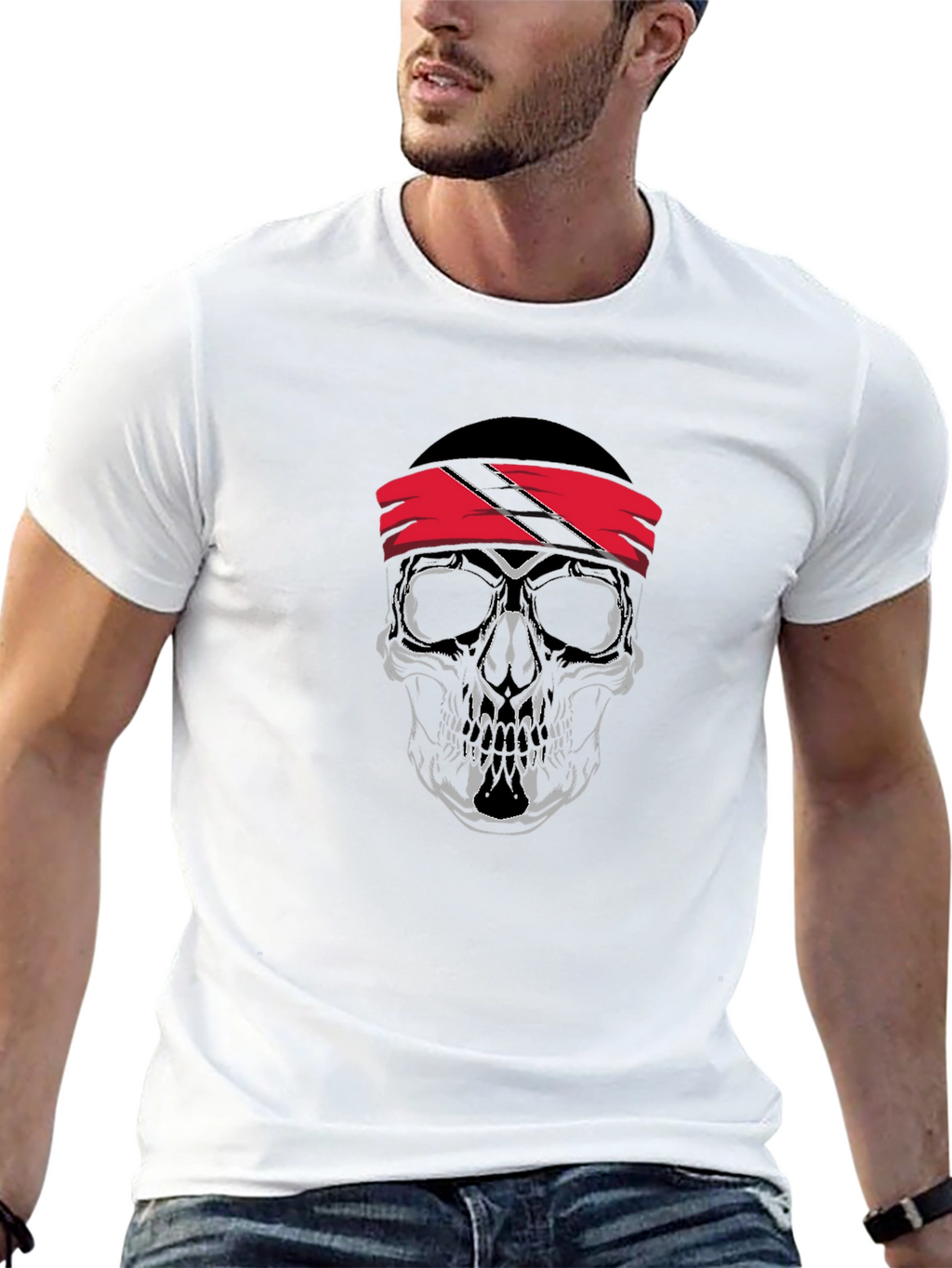 Skull Bandana Graphic T-Shirt
