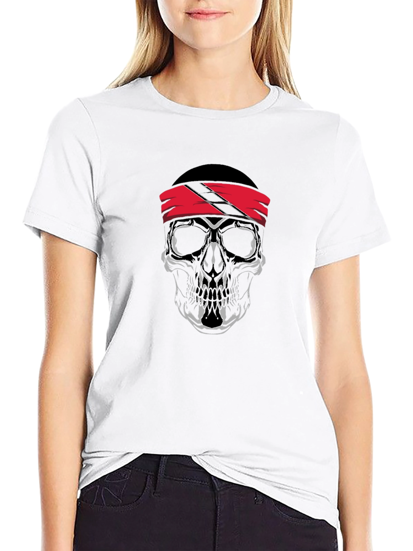 Skull Bandana Graphic T-Shirt