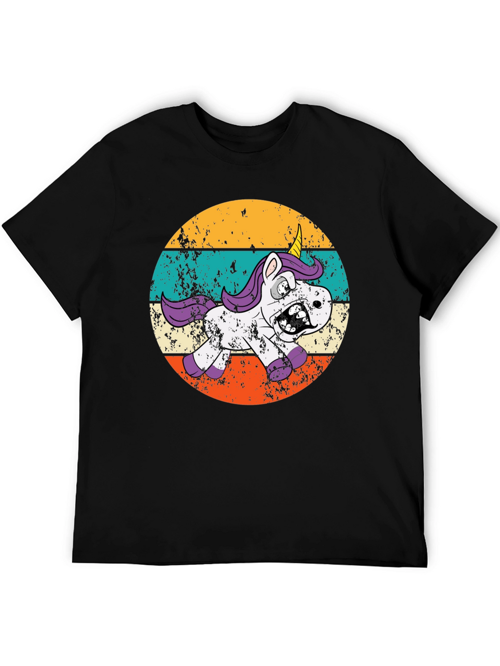 Zombie Unicorn Retro T-Shirt