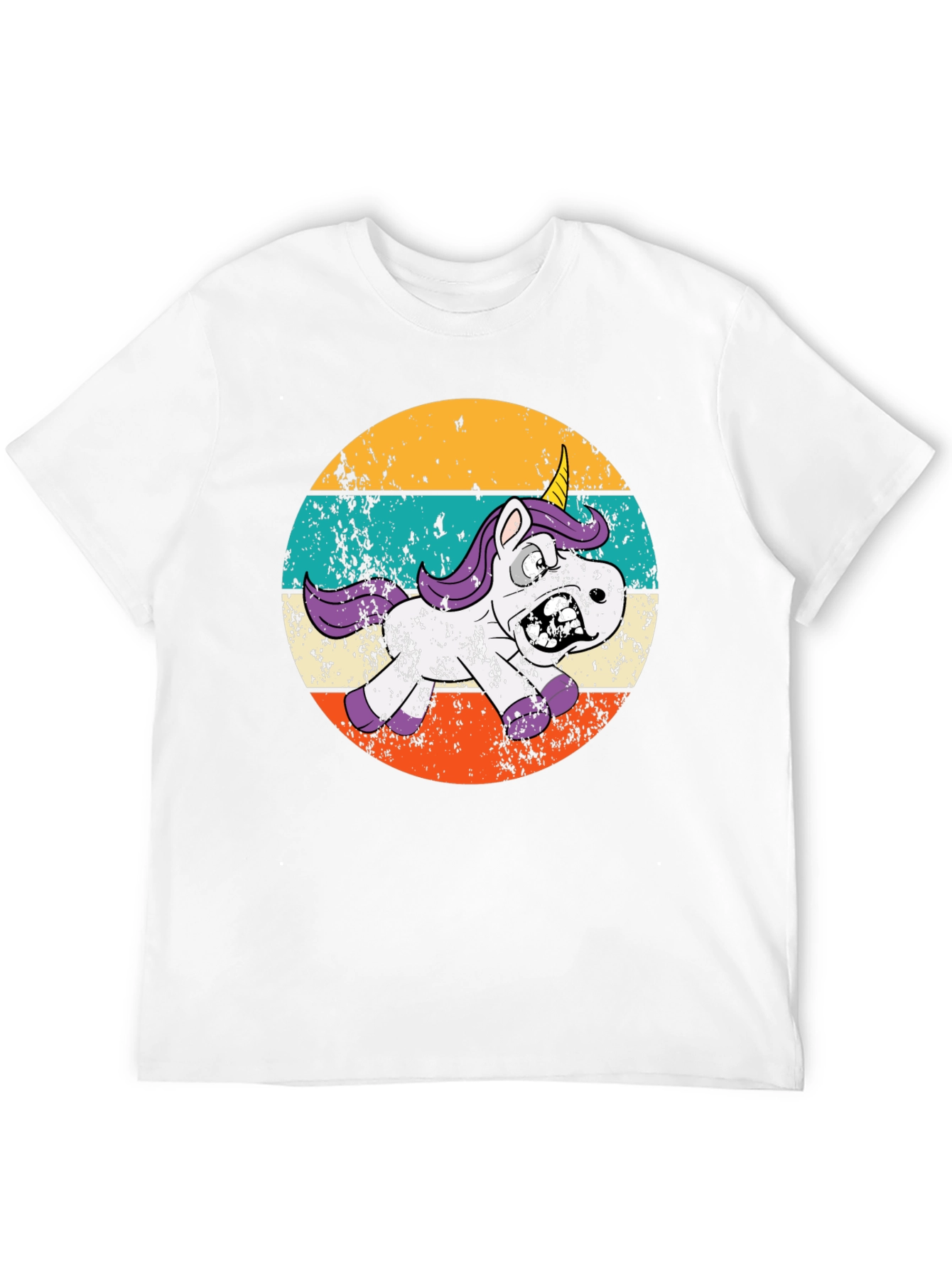 Zombie Unicorn Retro T-Shirt